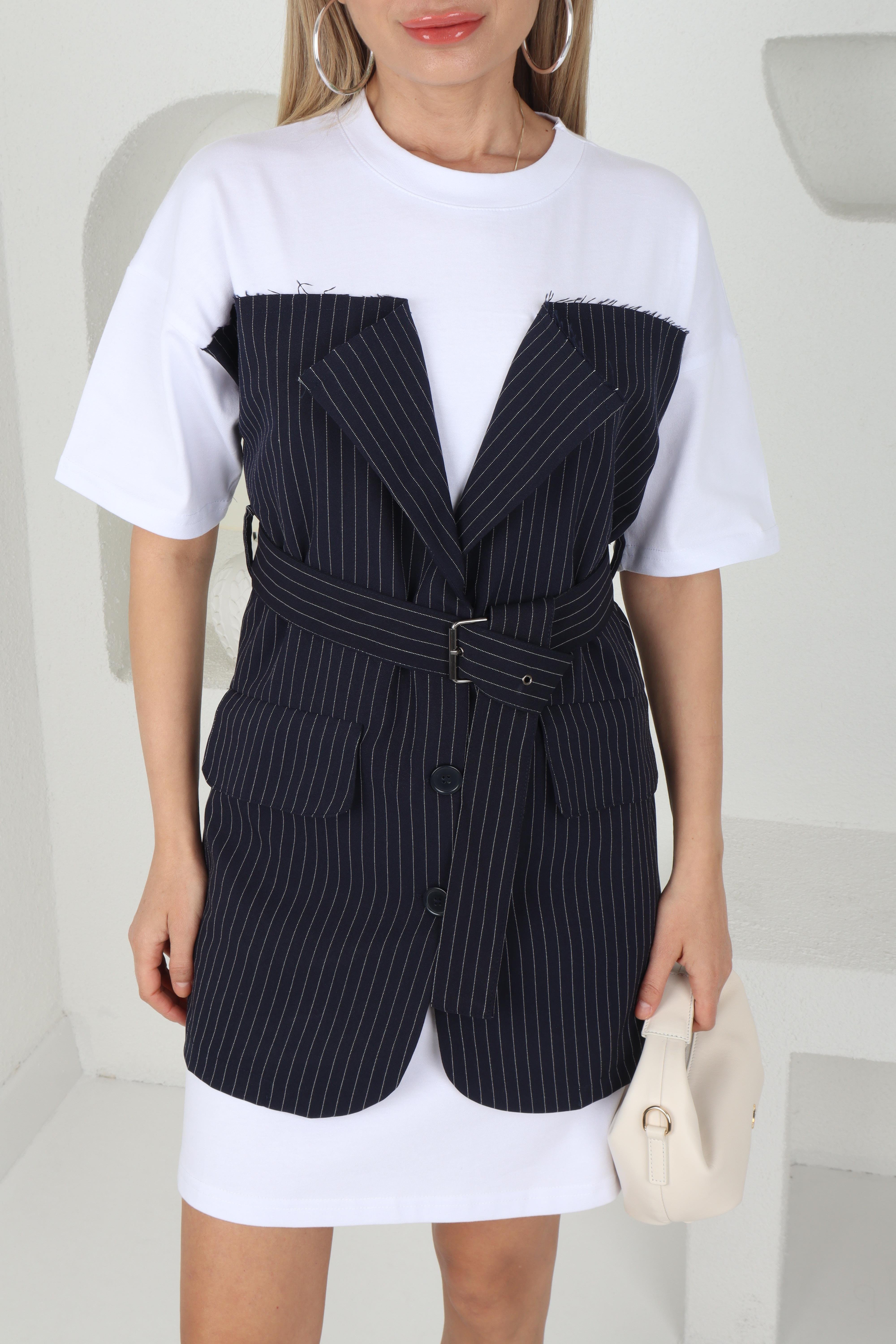 Basic Detay Kumaş Elbise ELBİSE