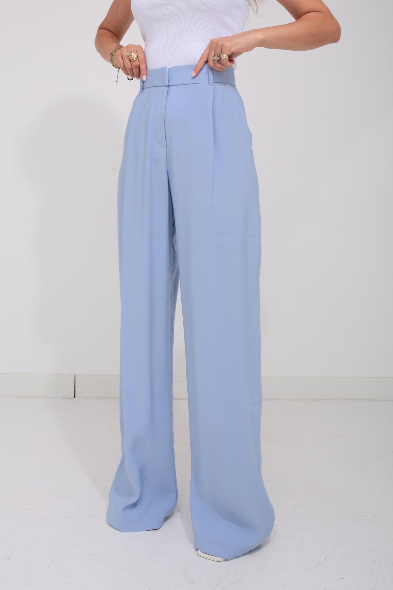 Bebe Mavi Cepli Tensel Pantolon PANTOLON | NO33