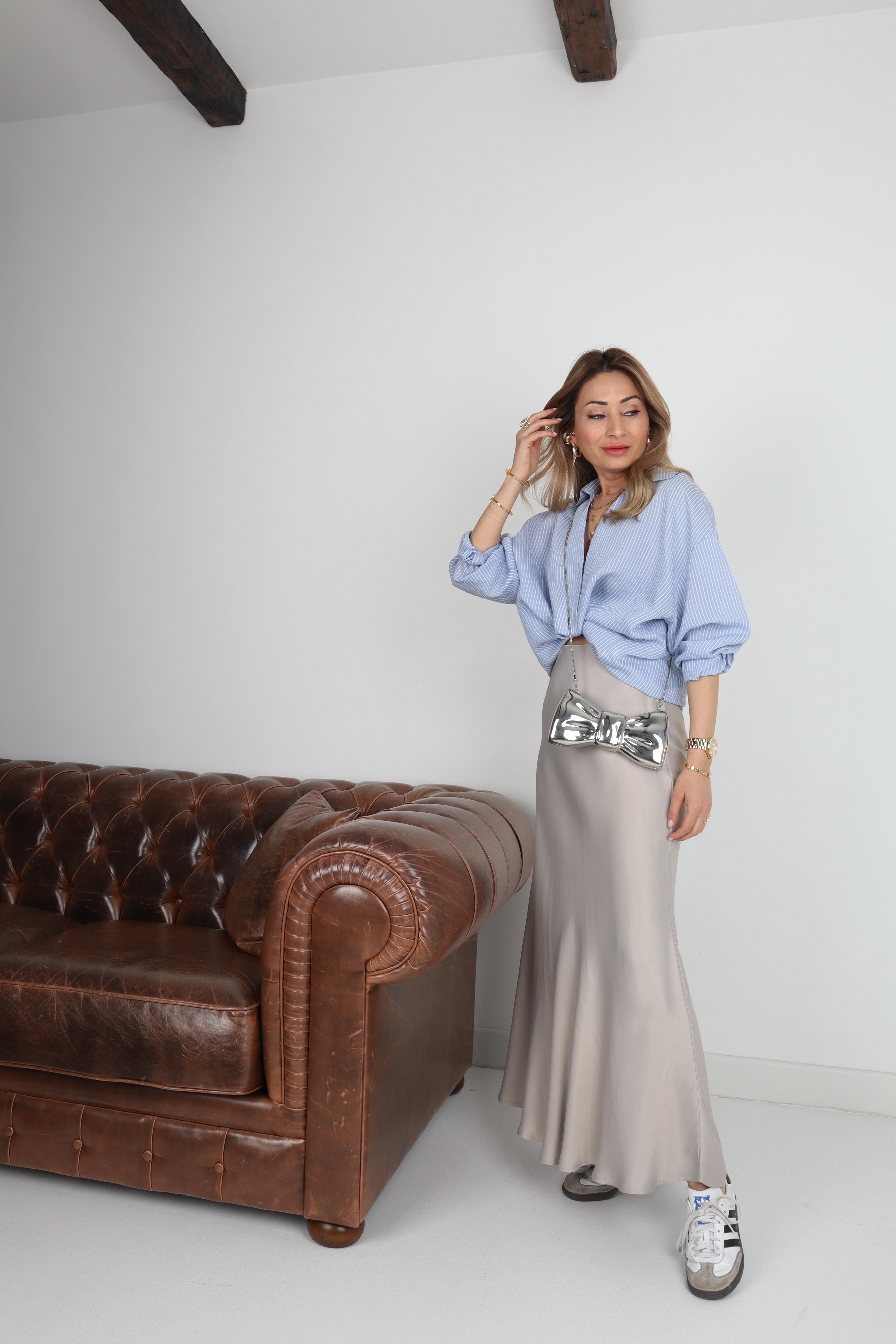 Bej Maxi Boy Saten Etek ETEK