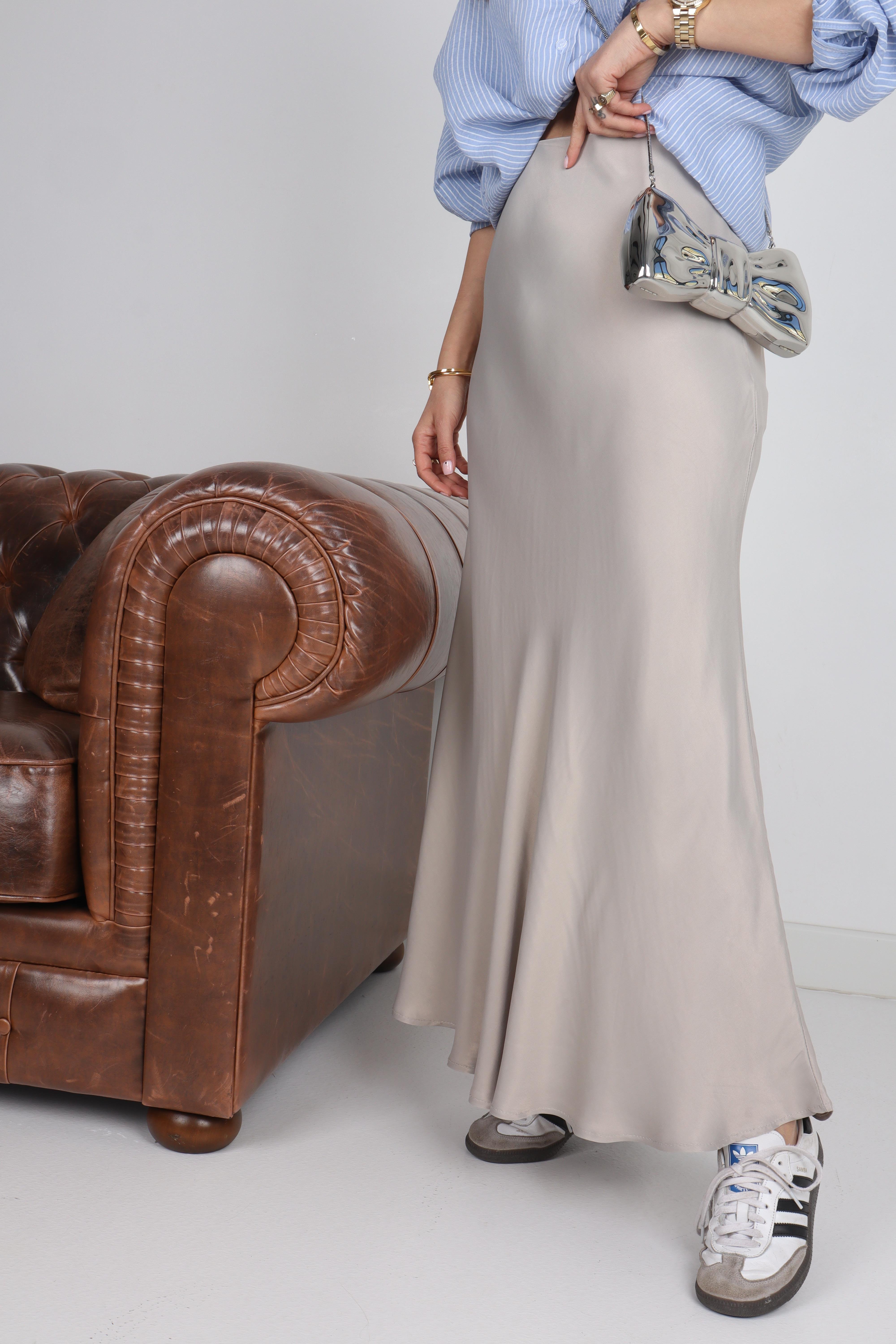 Bej Maxi Boy Saten Etek ETEK