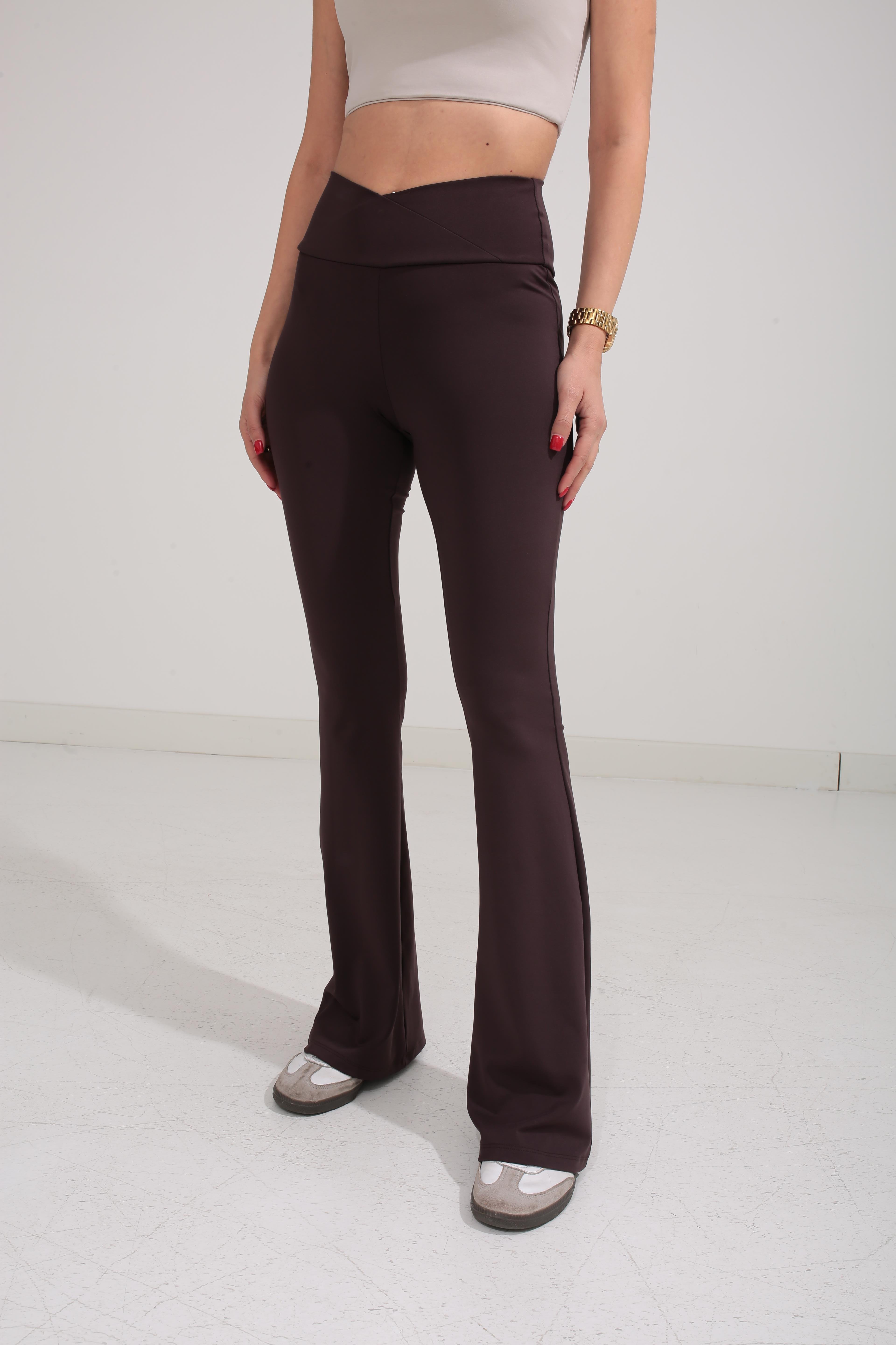 Bel Detay Kahverengi İspanyol Tayt TAYT | NO33