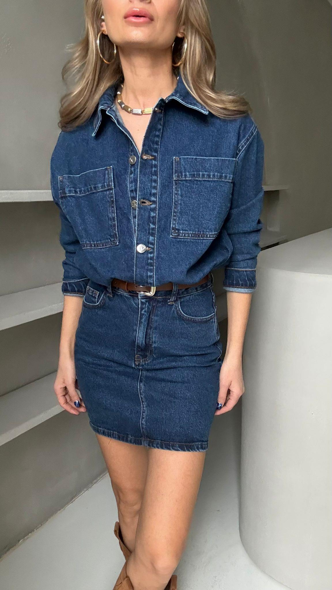 Beli Lastikli Laci Denim Elbise ELBİSE | NO33