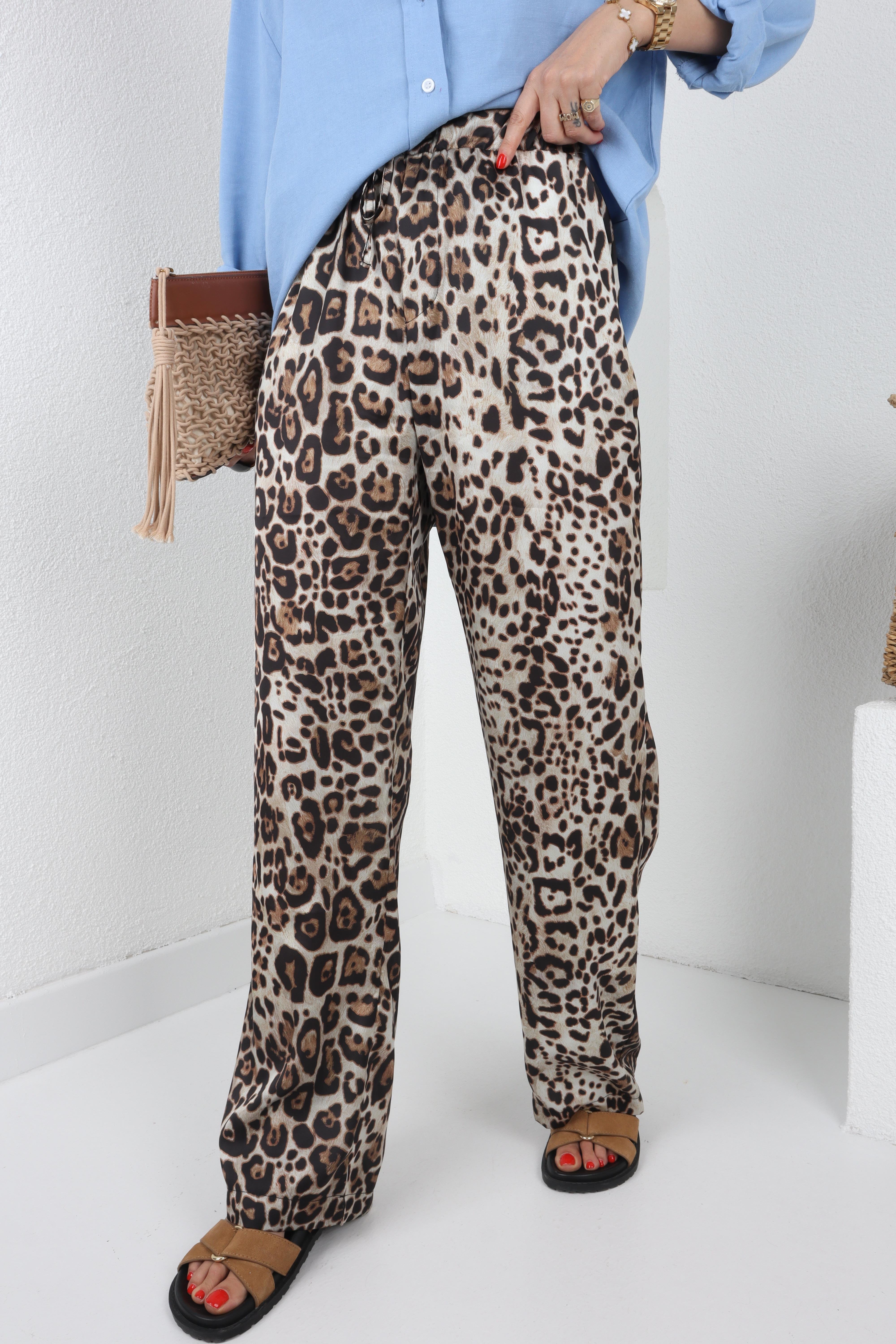 Beli Lastikli Saten Pantolon PANTOLON