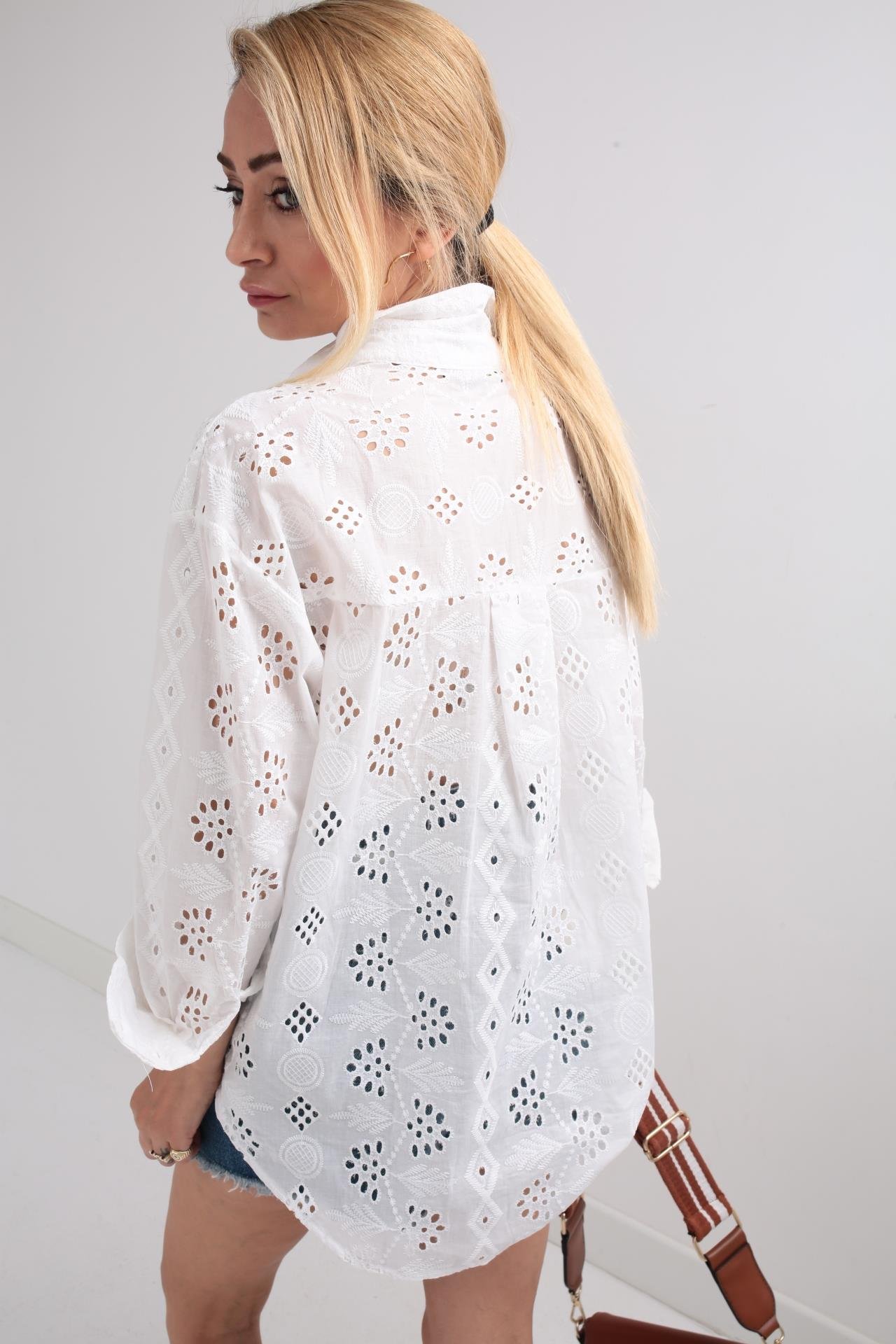 Beyaz Oversize Fisto Gömlek GÖMLEK | NO33