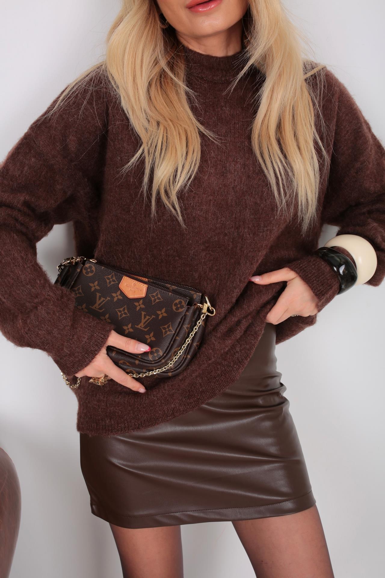 Bisiklet Yaka Kahve Basic Kazak TRİKO VE KAZAK