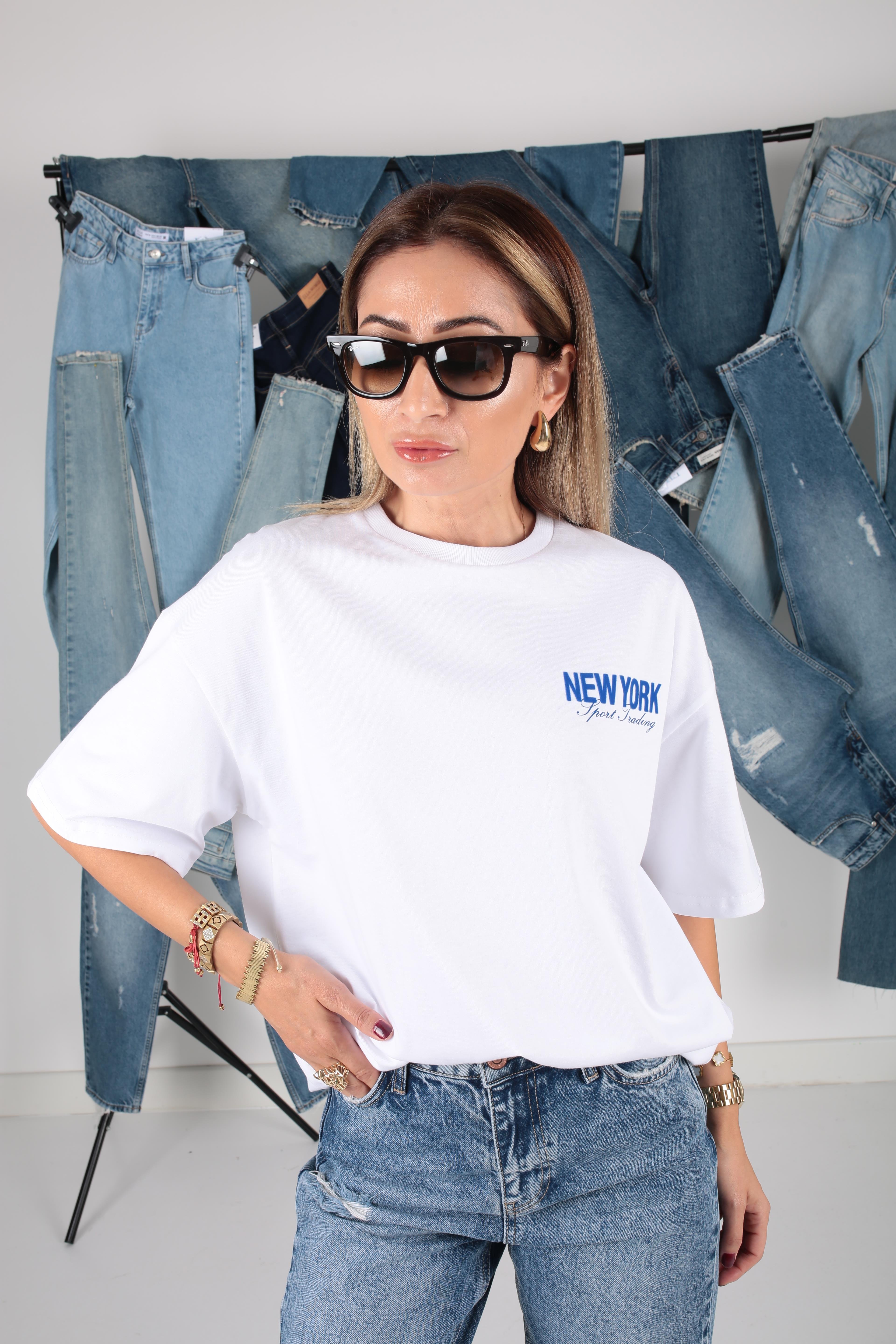 Bisiklet Yaka Ön Arka Yazı Baskılı Tshirt T-SHİRT
