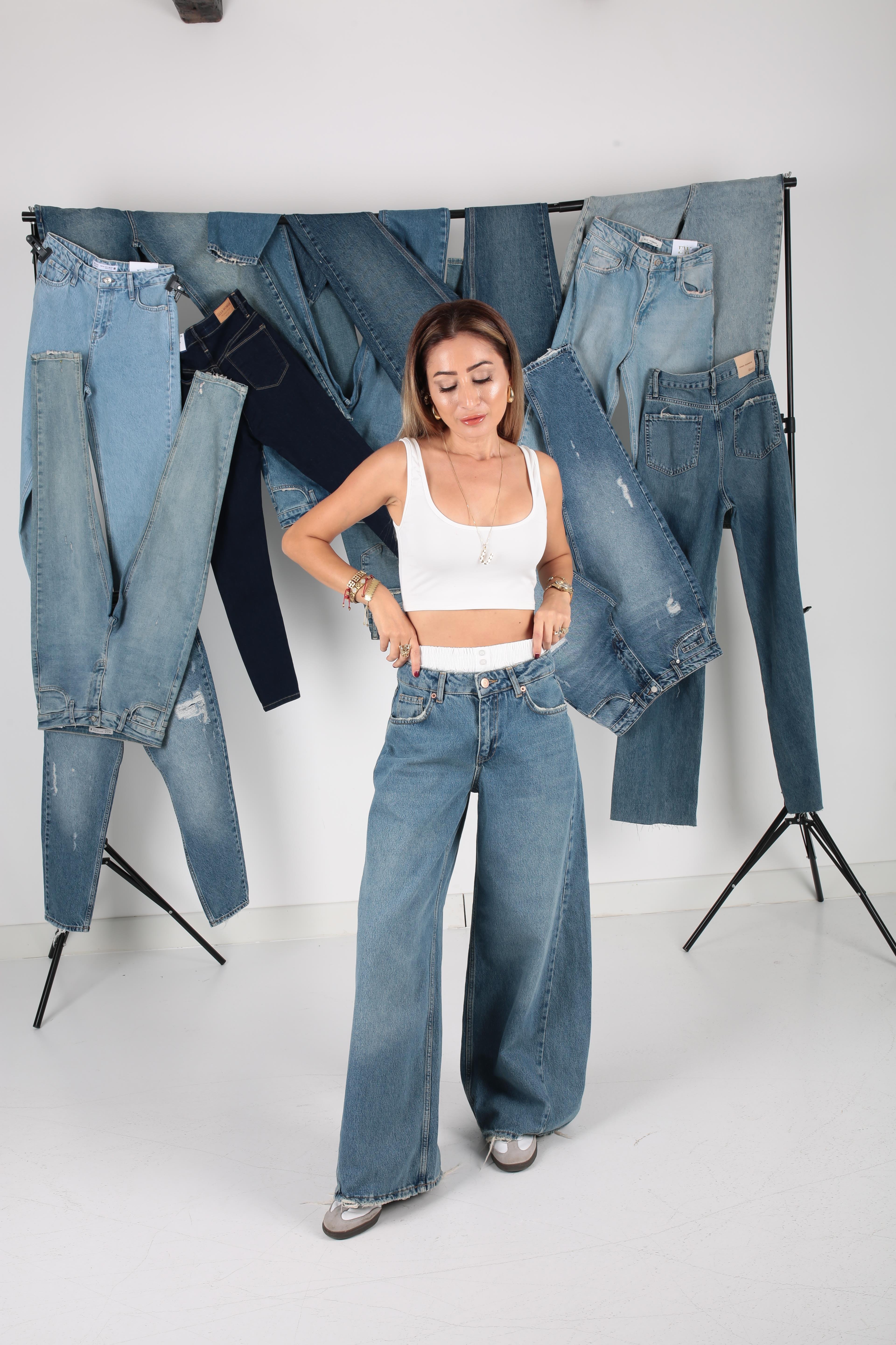 Bokser Detay Super Wıde Leg(1856-1) JEAN