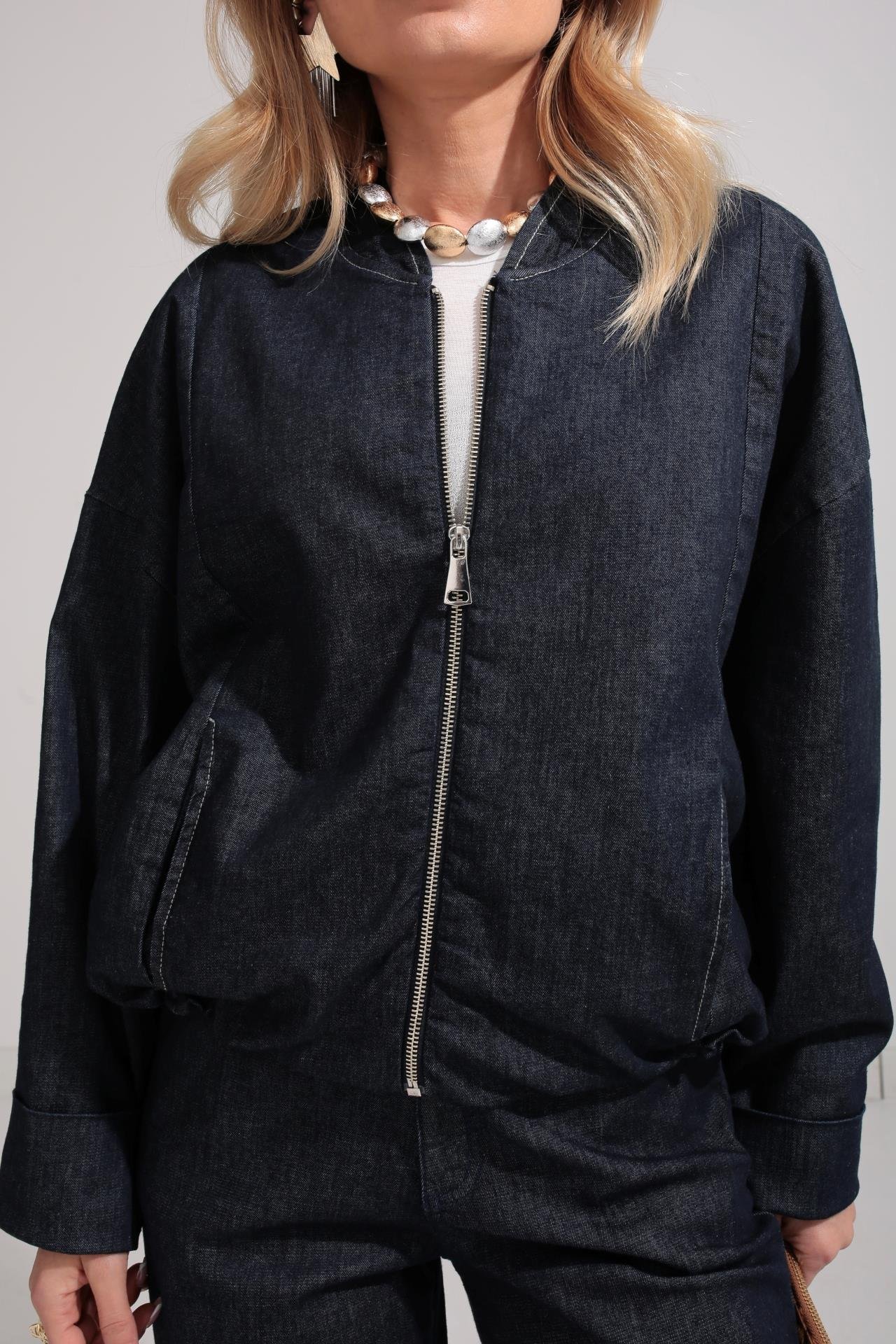 Bomber Ceketli Jean Takım TAKIM