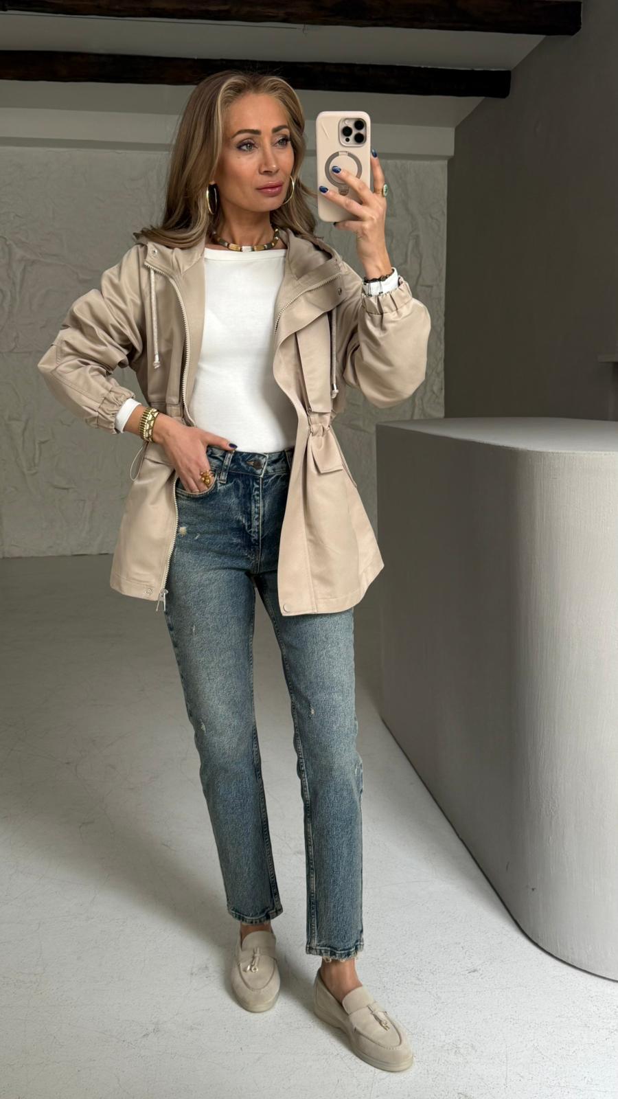 Camel Kapişonlu Gabardin Trenç TRENÇKOT | NO33