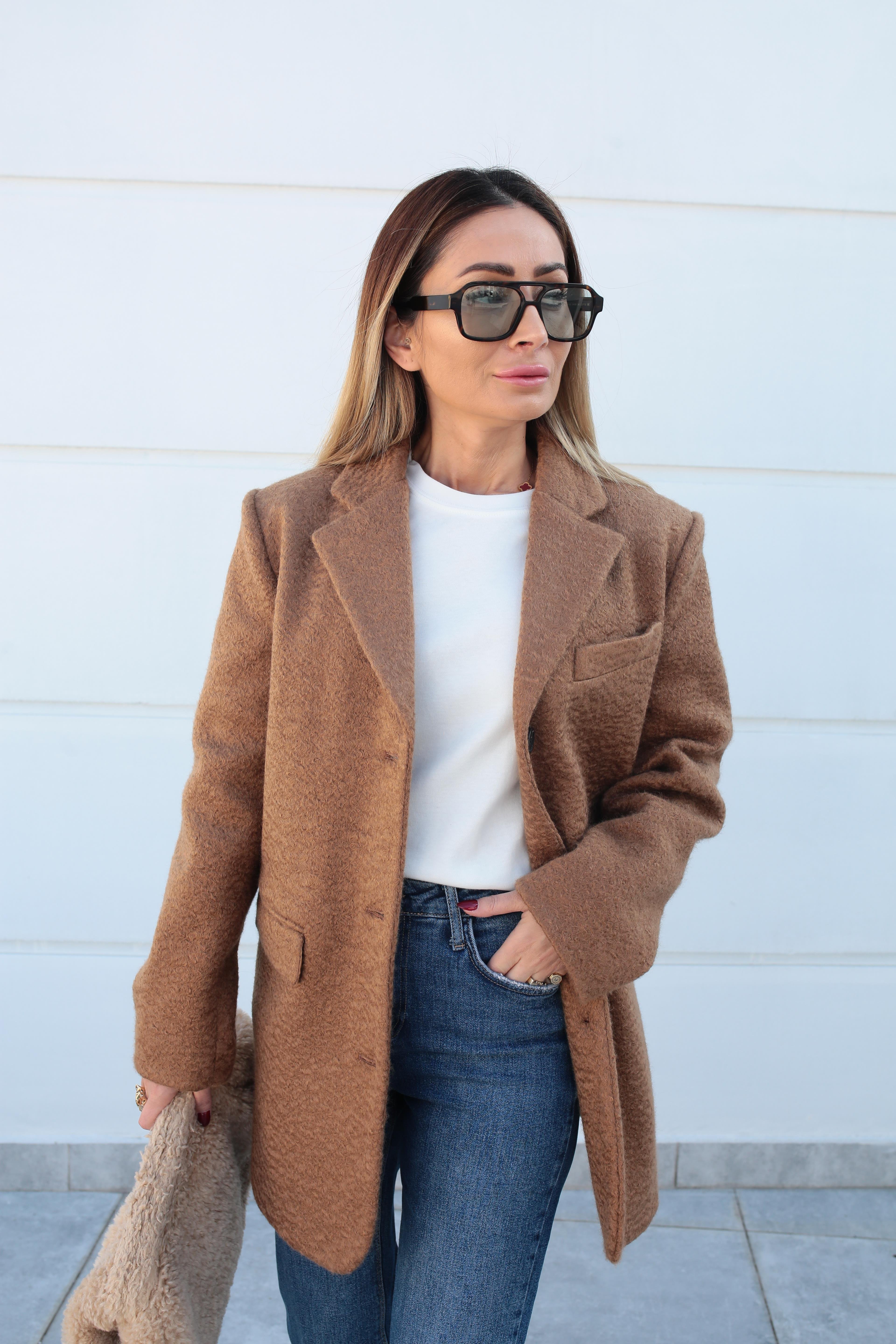 Camel Uzun Buklet Ceket CEKET