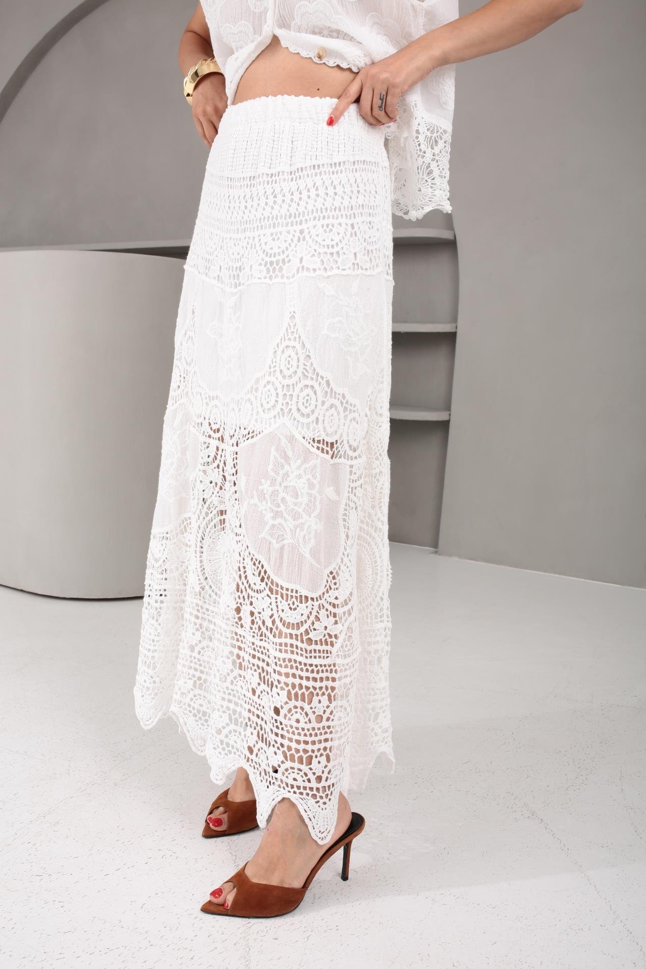 Dantel Örme Yelekli İthal Takım TAKIM | NO33