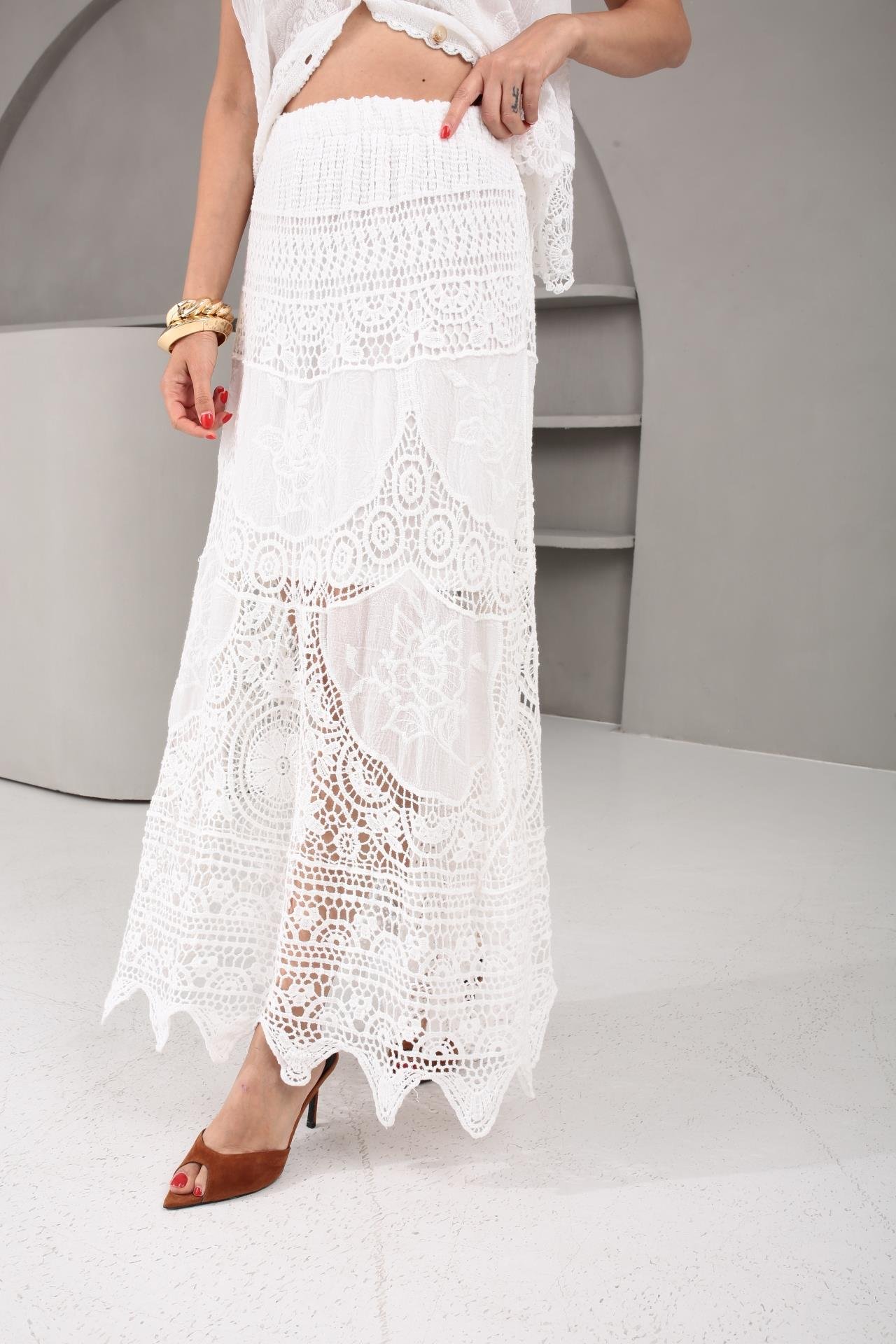 Dantel Örme Yelekli İthal Takım TAKIM | NO33