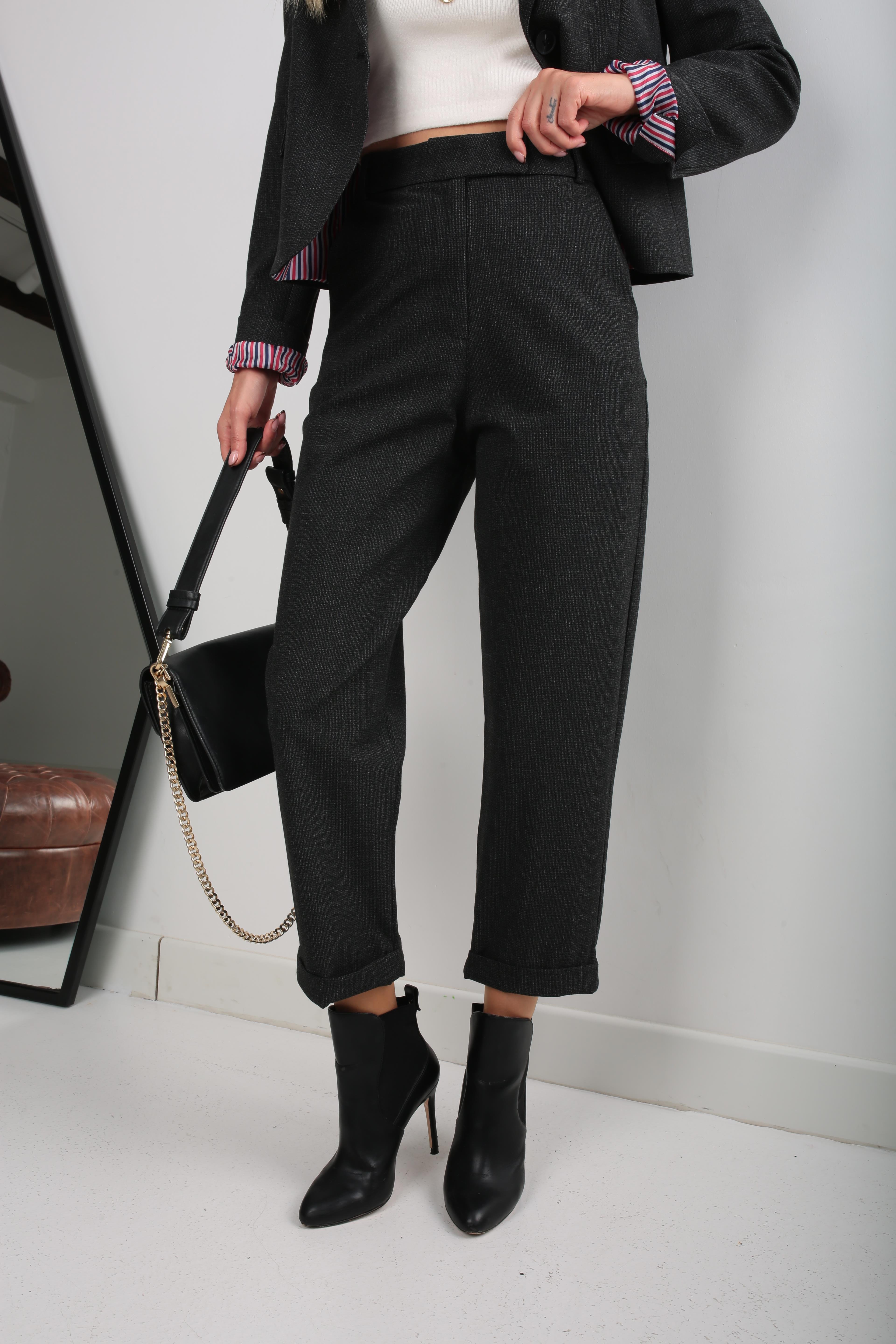 Duble Paça Astarı Çizgili Ceket Takım TAKIM