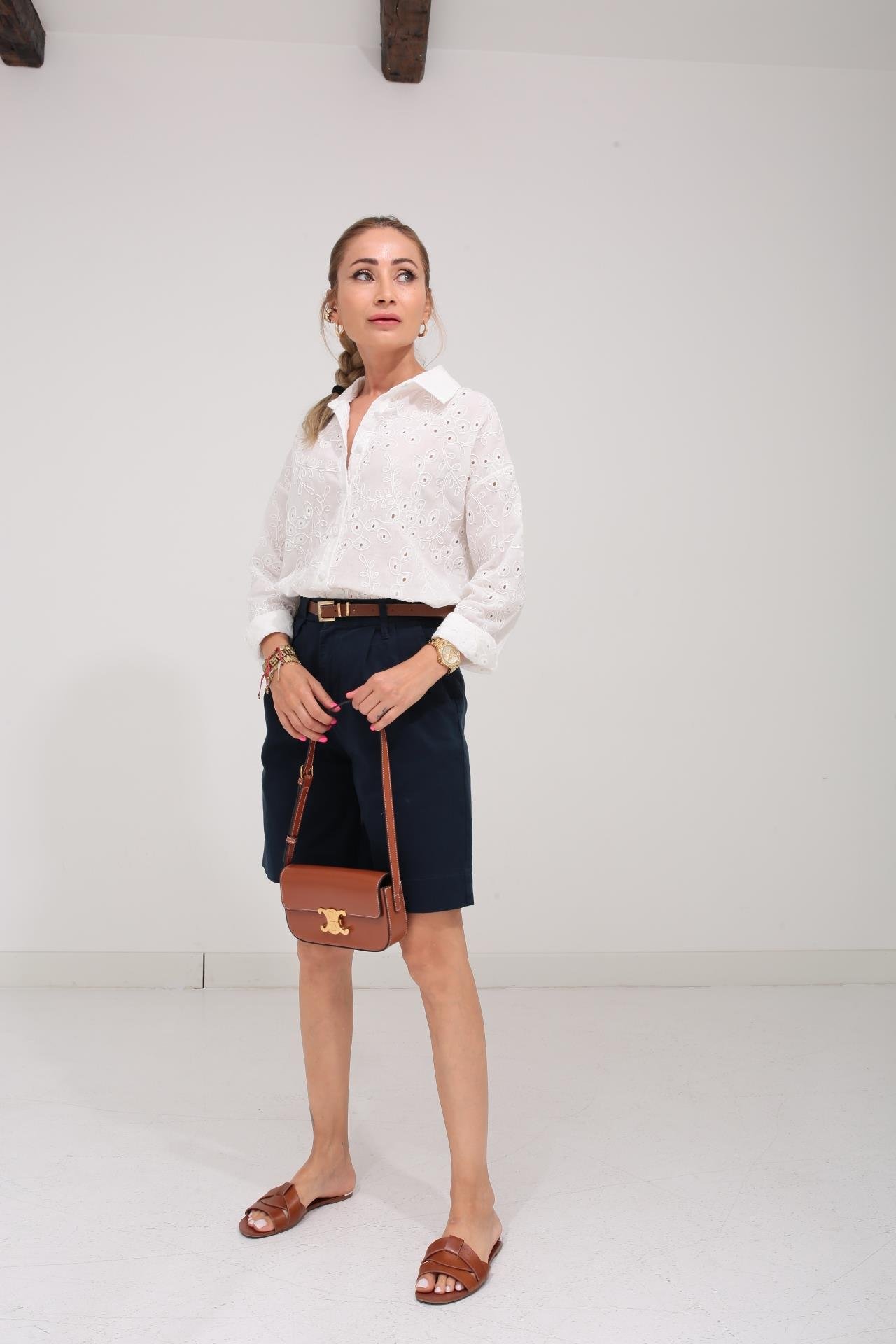 Düğme Detay Beyaz Fisto Gömlek GÖMLEK | NO33