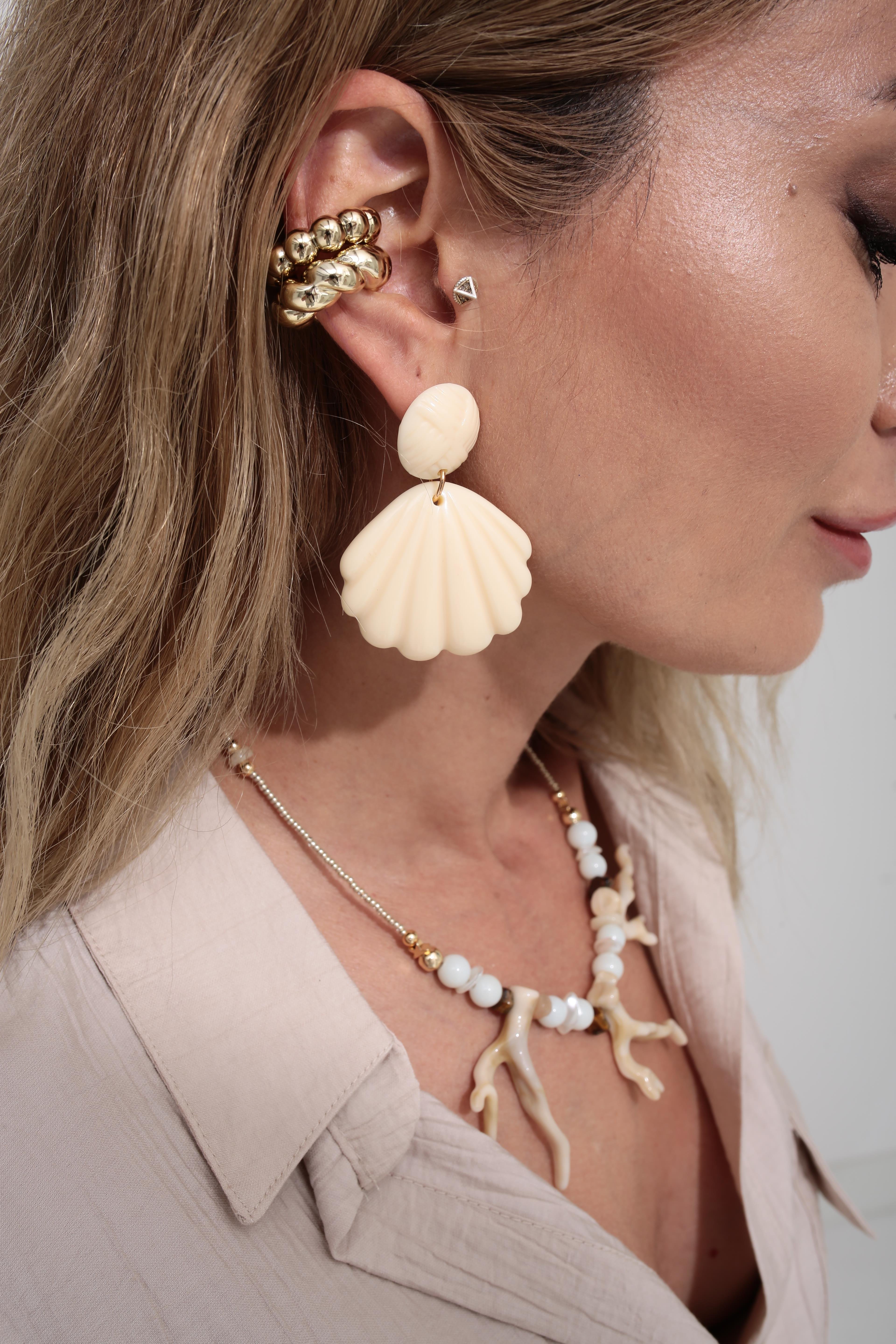 Ekru Midye Küpe KÜPE | NO33