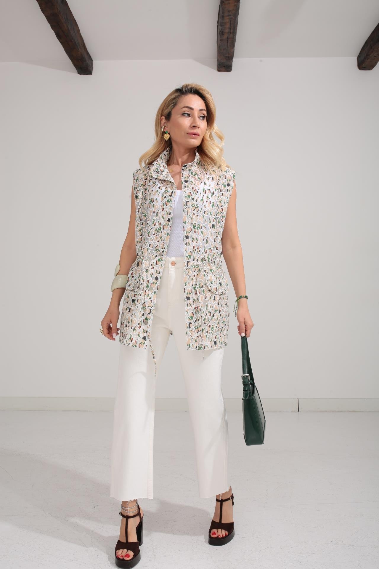 Ekru Paçası Kesik Mom Jean JEAN | NO33