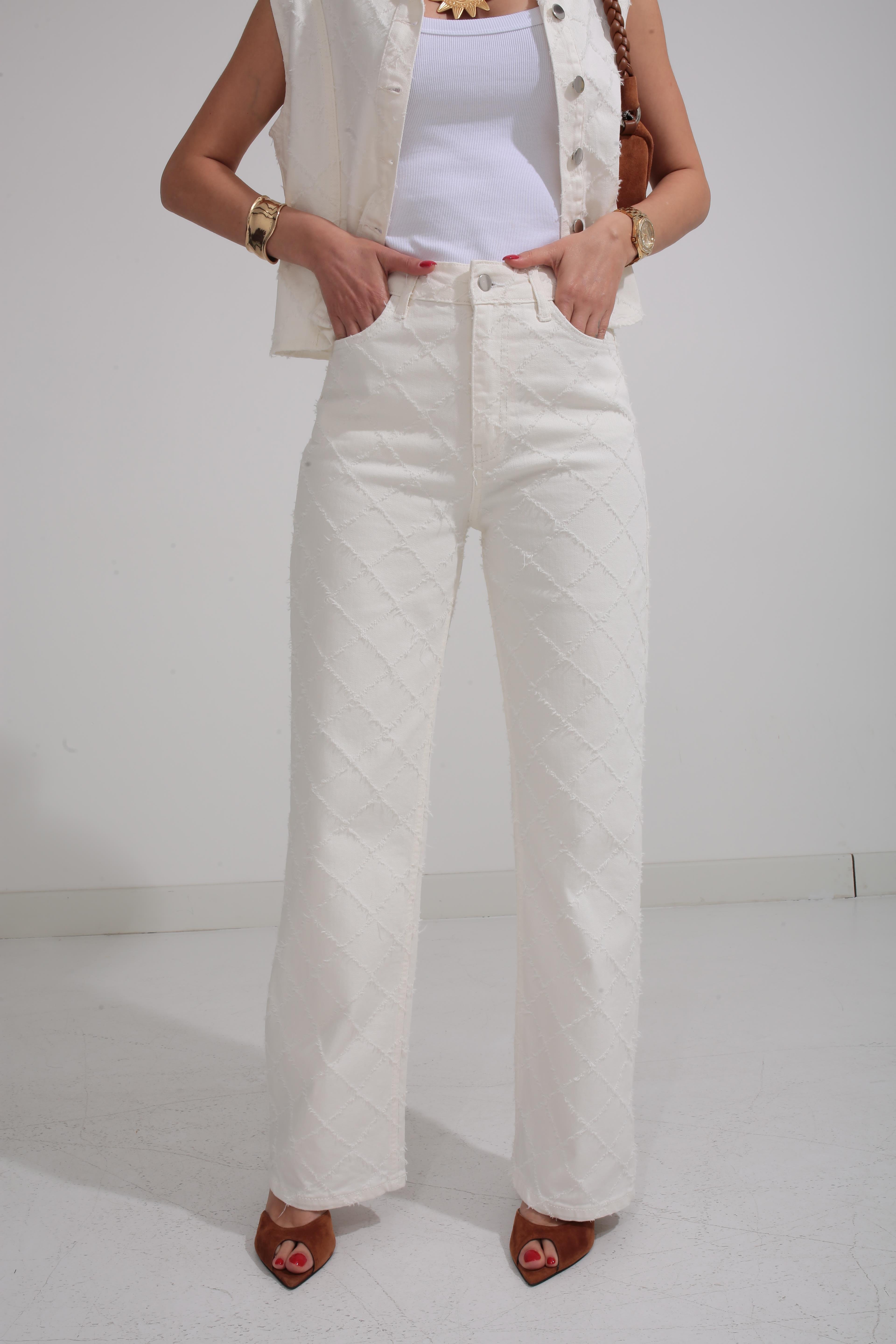 Ekru Yelekli Denim Takım TAKIM | NO33