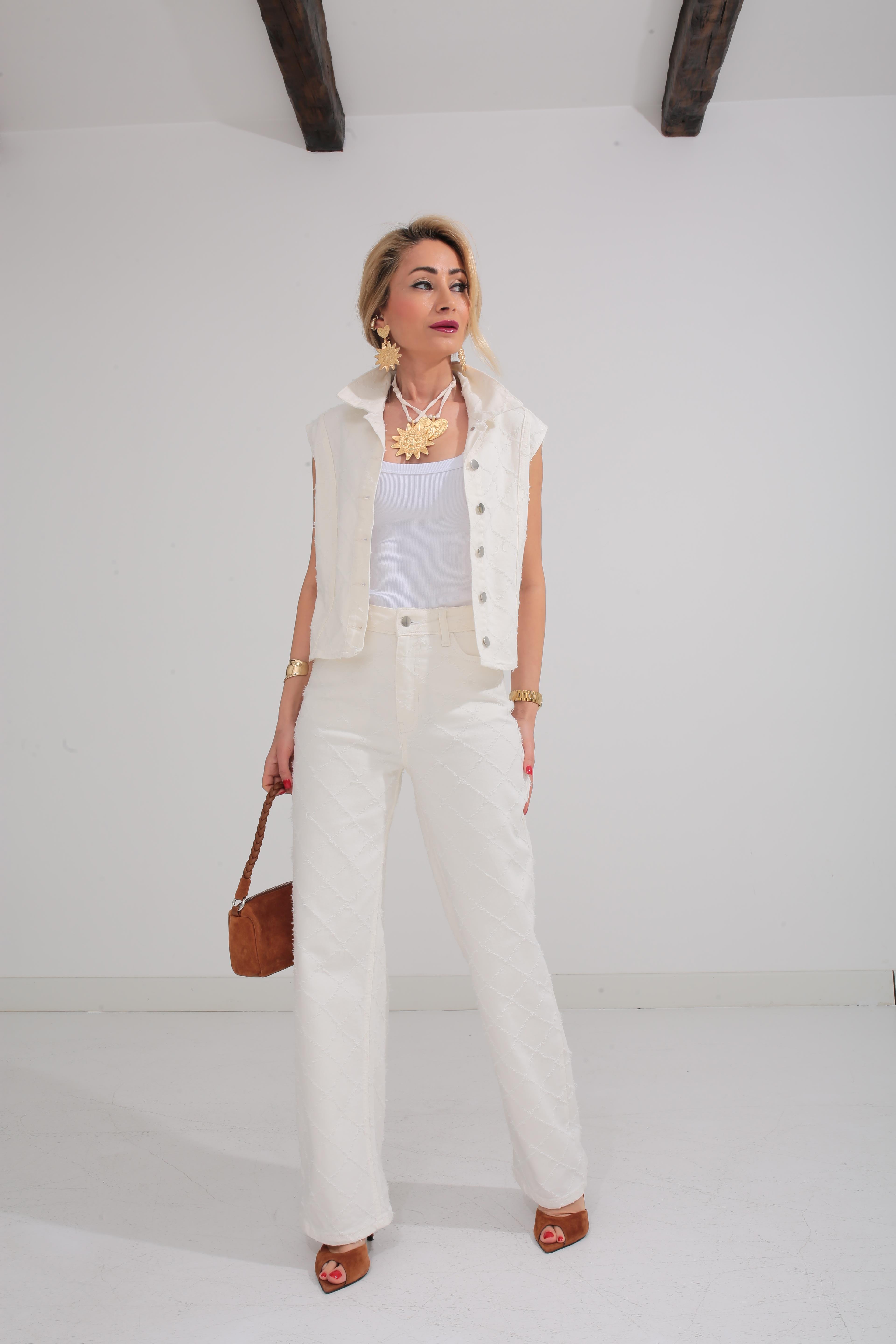 Ekru Yelekli Denim Takım TAKIM | NO33