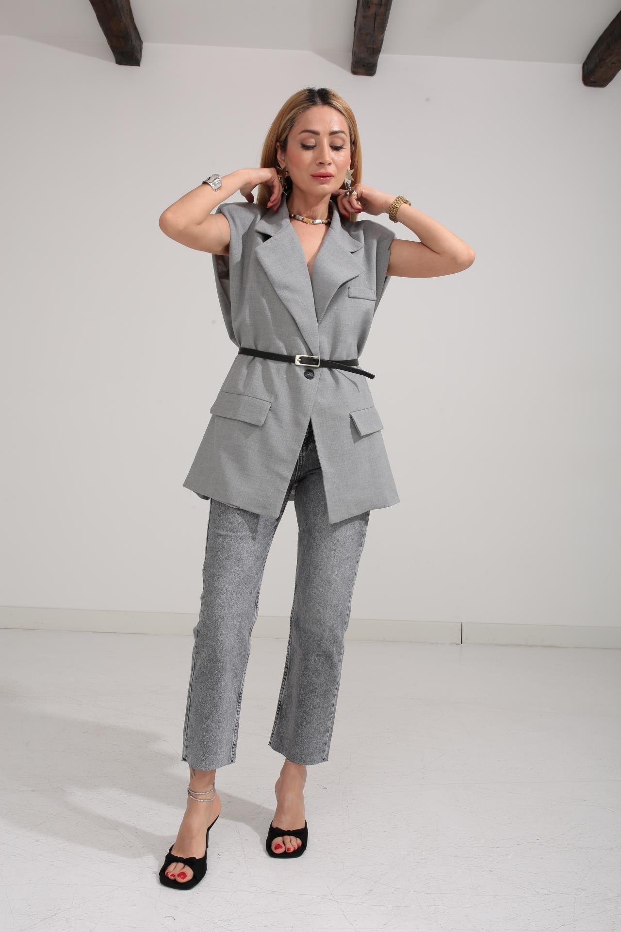 Füme Paçası Kesik Mom Jean JEAN | NO33