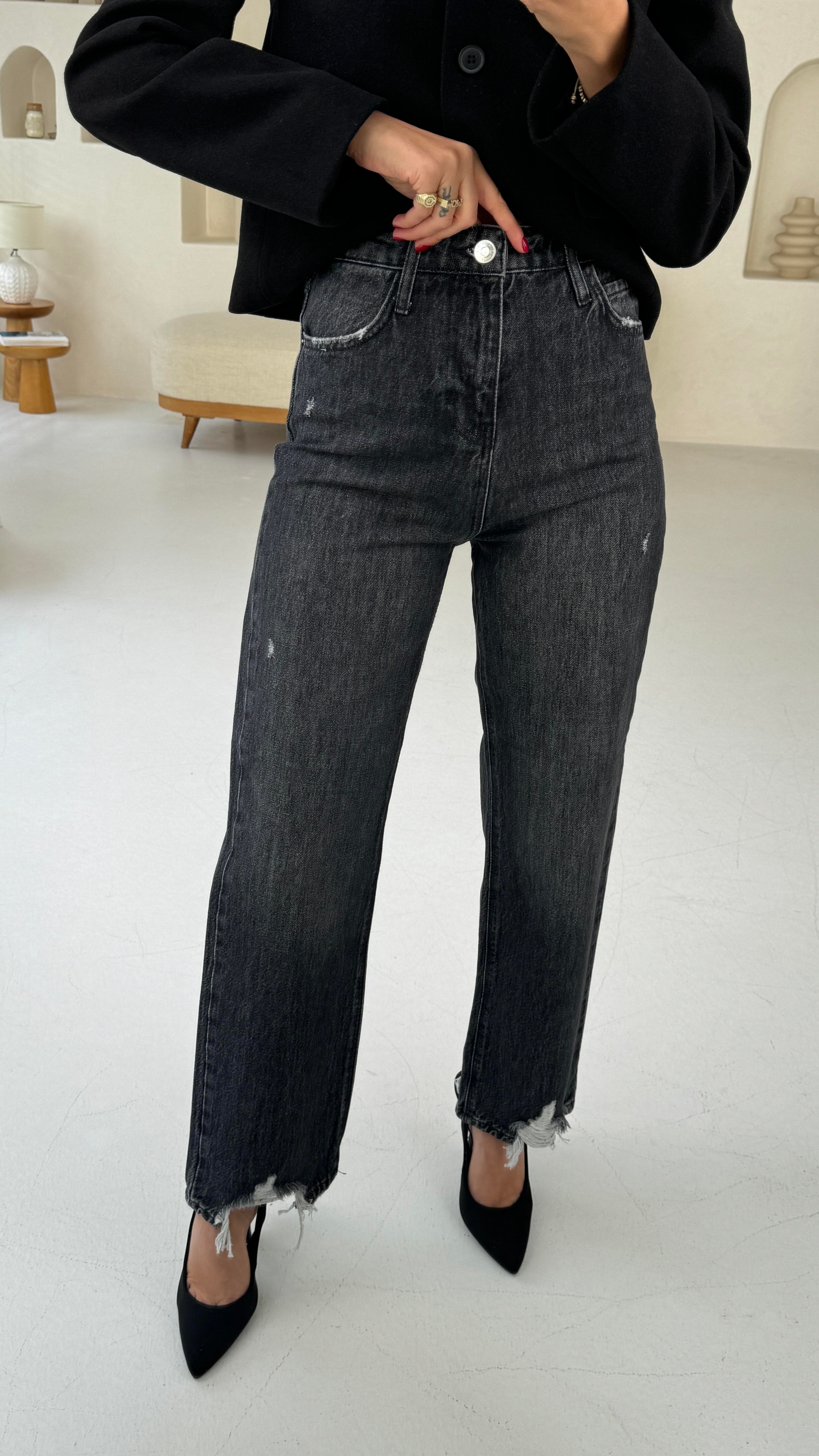 Füme Tırnaklı Vintage Slim Jean(1907-1) JEAN