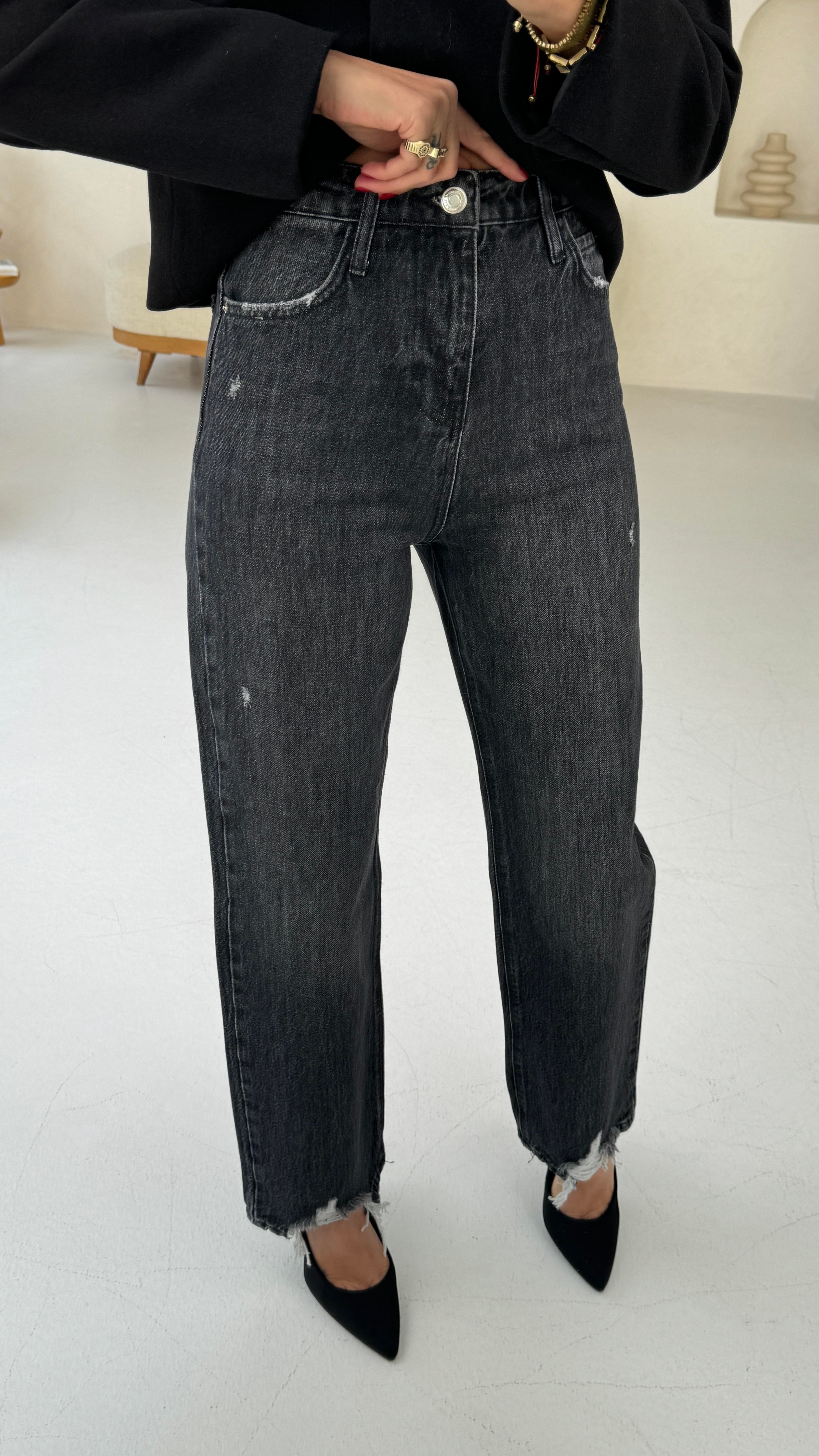 Füme Tırnaklı Vintage Slim Jean(1907-1) JEAN