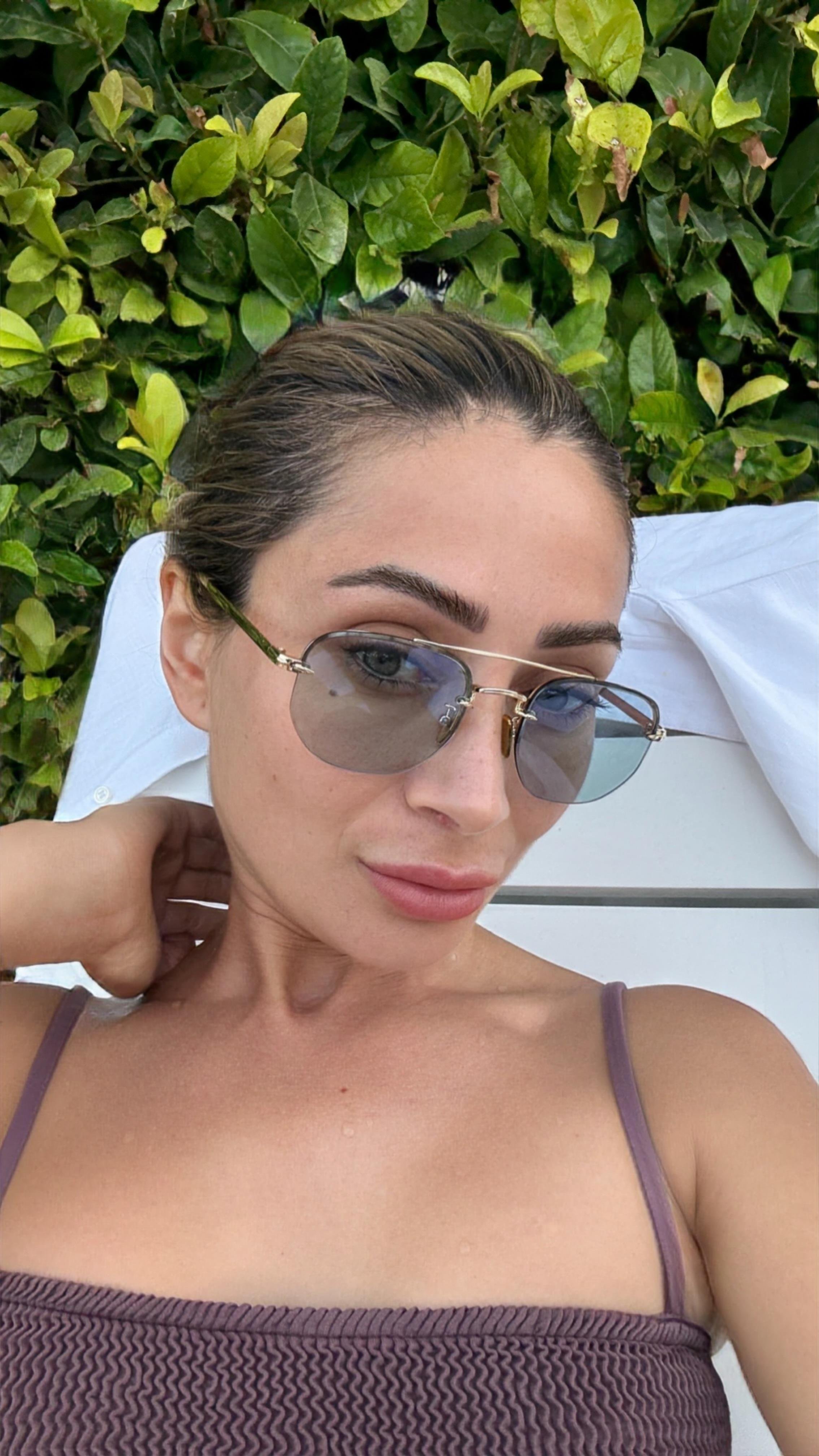 Gold Detay Mavi Çerçevesiz Gözlük(Ae2401c4) GÜNEŞ GÖZLÜĞÜ | NO33