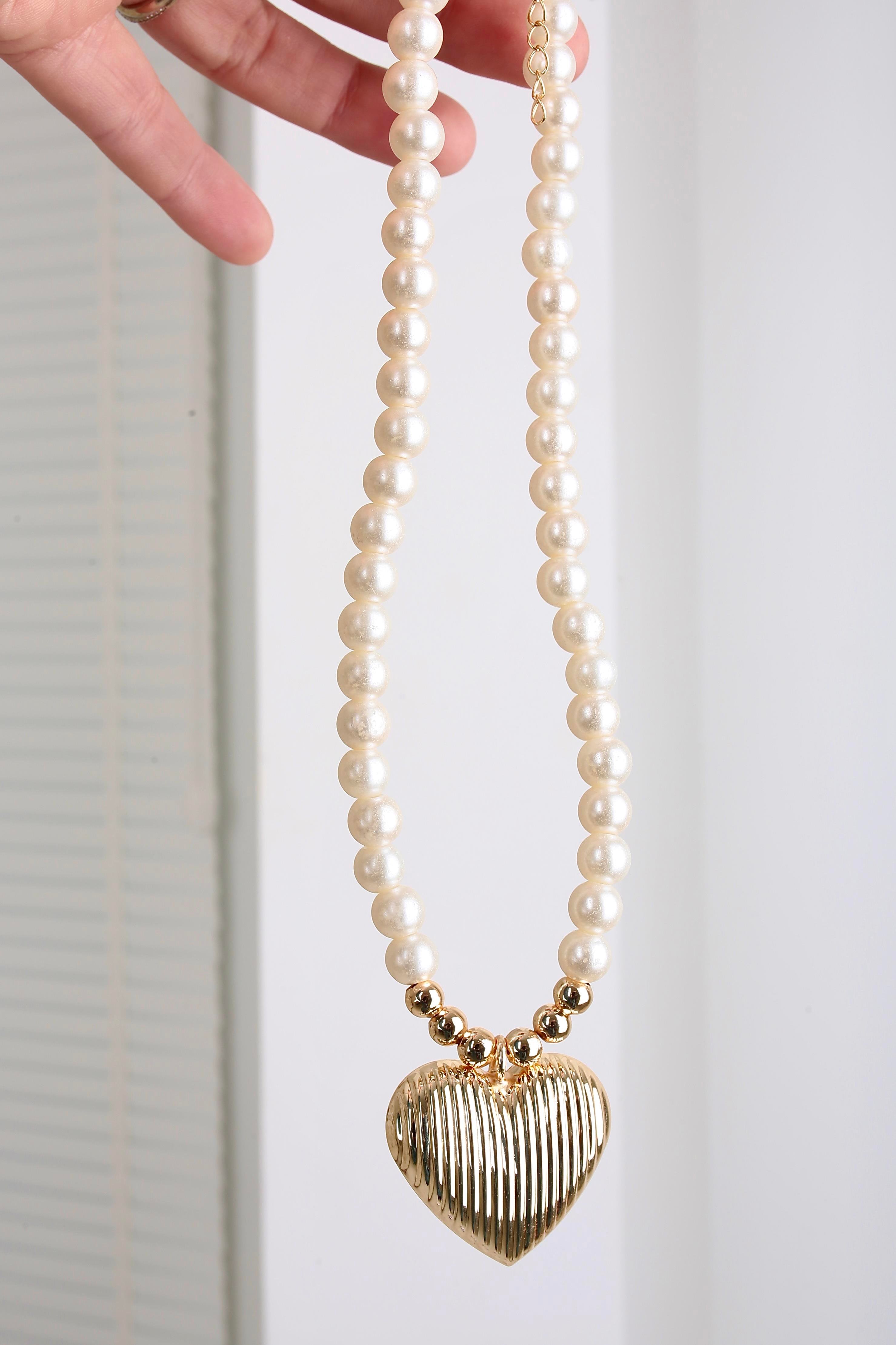 Gold Kalpli İnci Kolye KOLYE