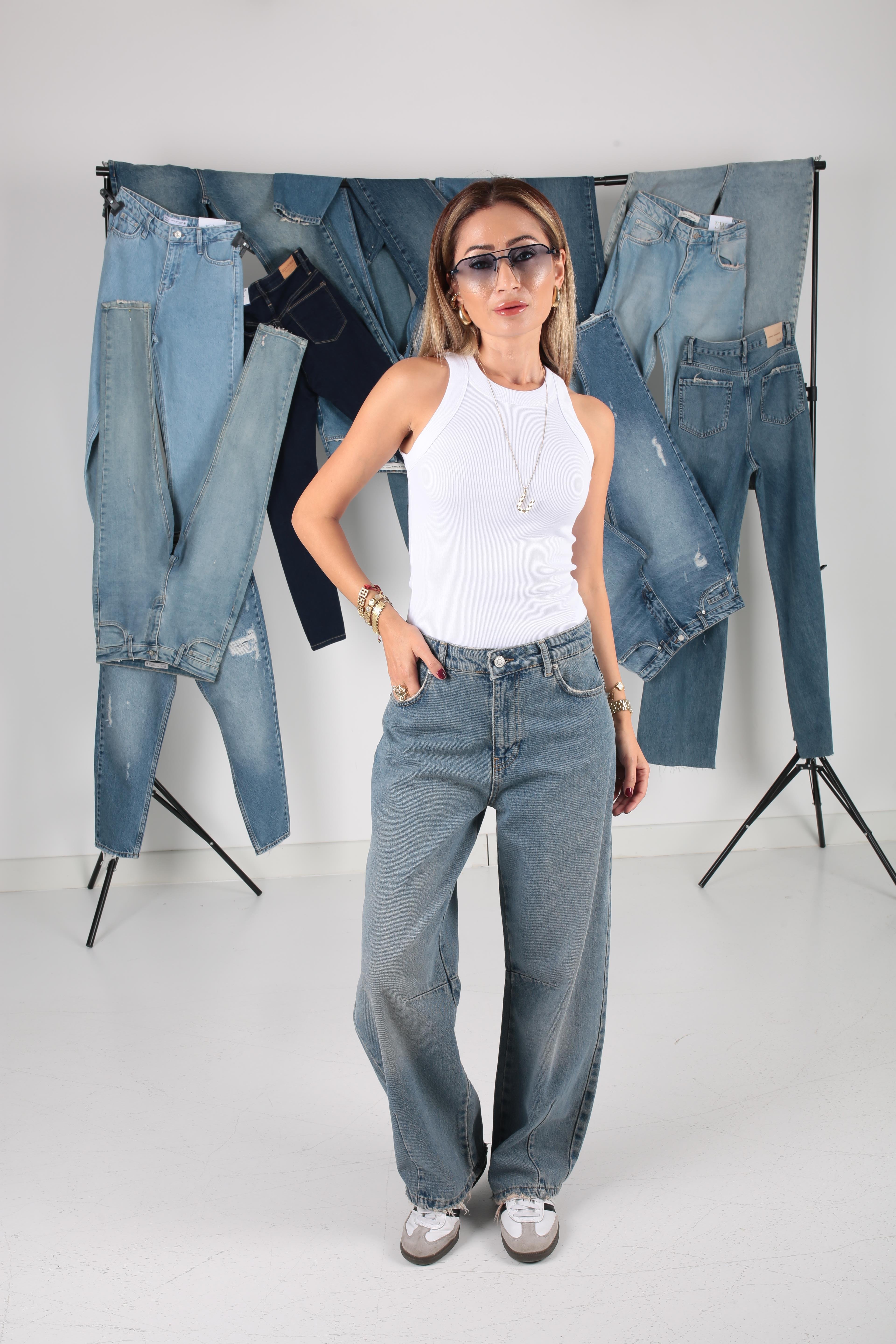 Gölgeli Baggy Ballon Jean(1817-1) JEAN