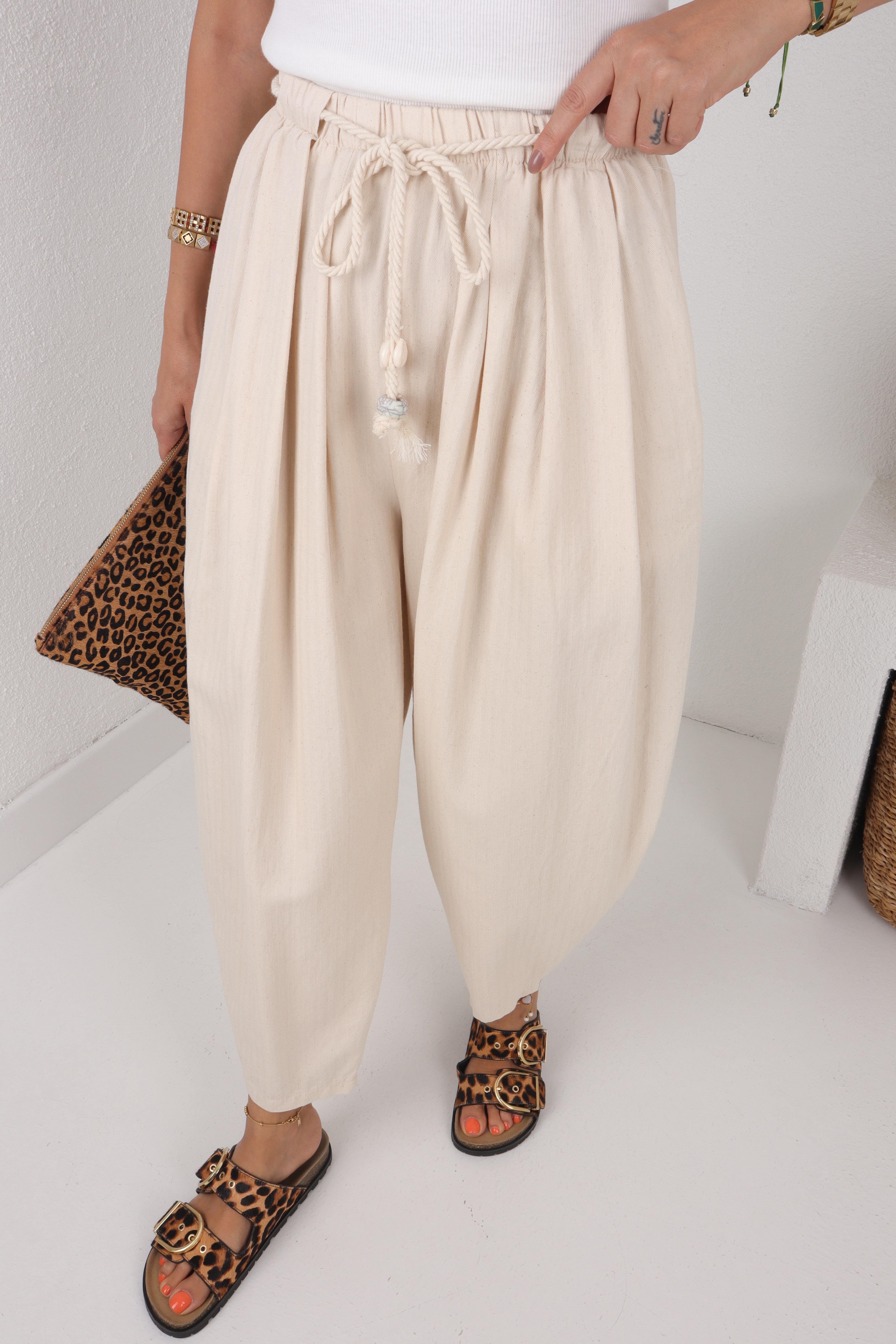 Halat Kemerli Gabardin Pantolon PANTOLON