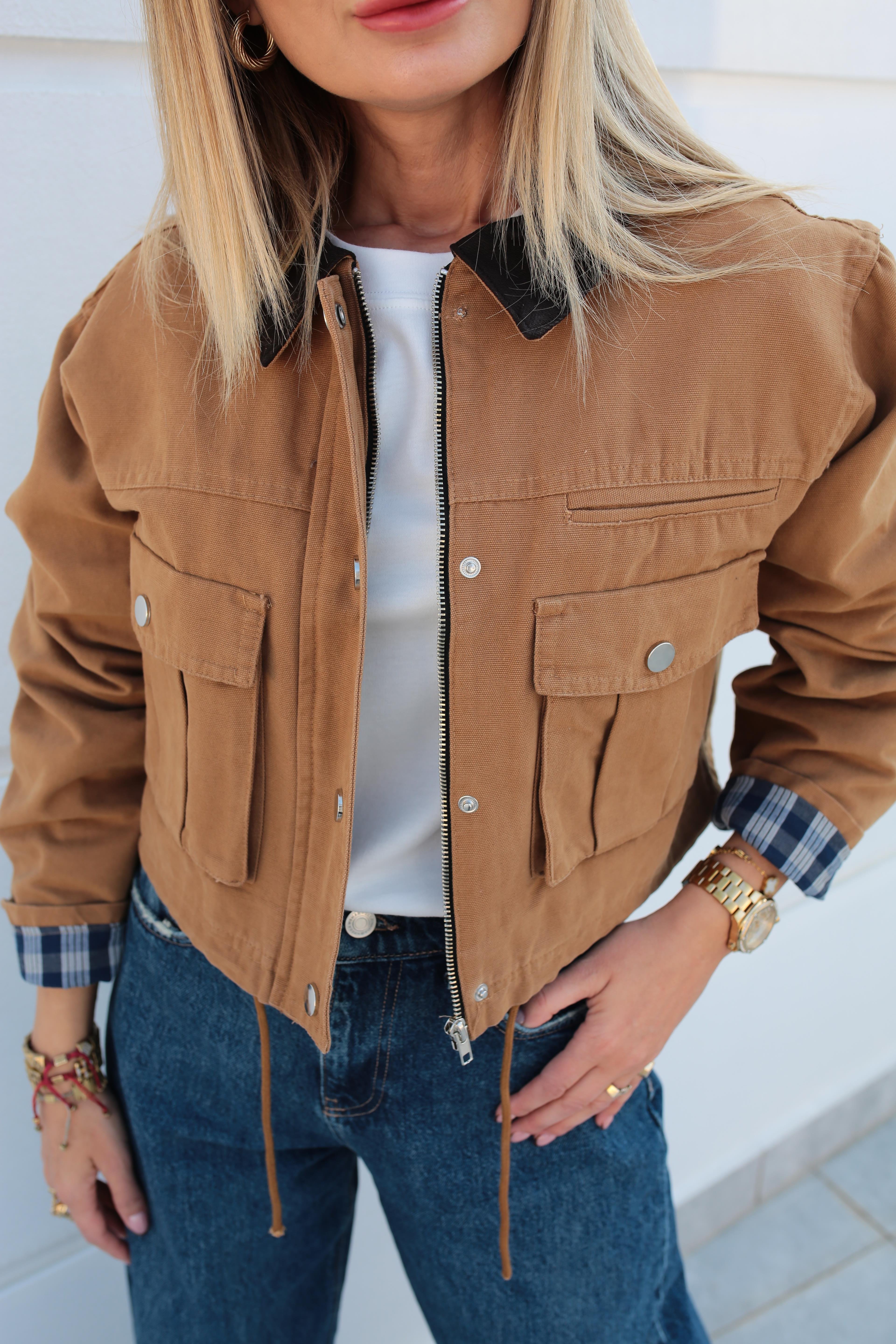 Hardal Torba Cepli Crop Ceket CEKET