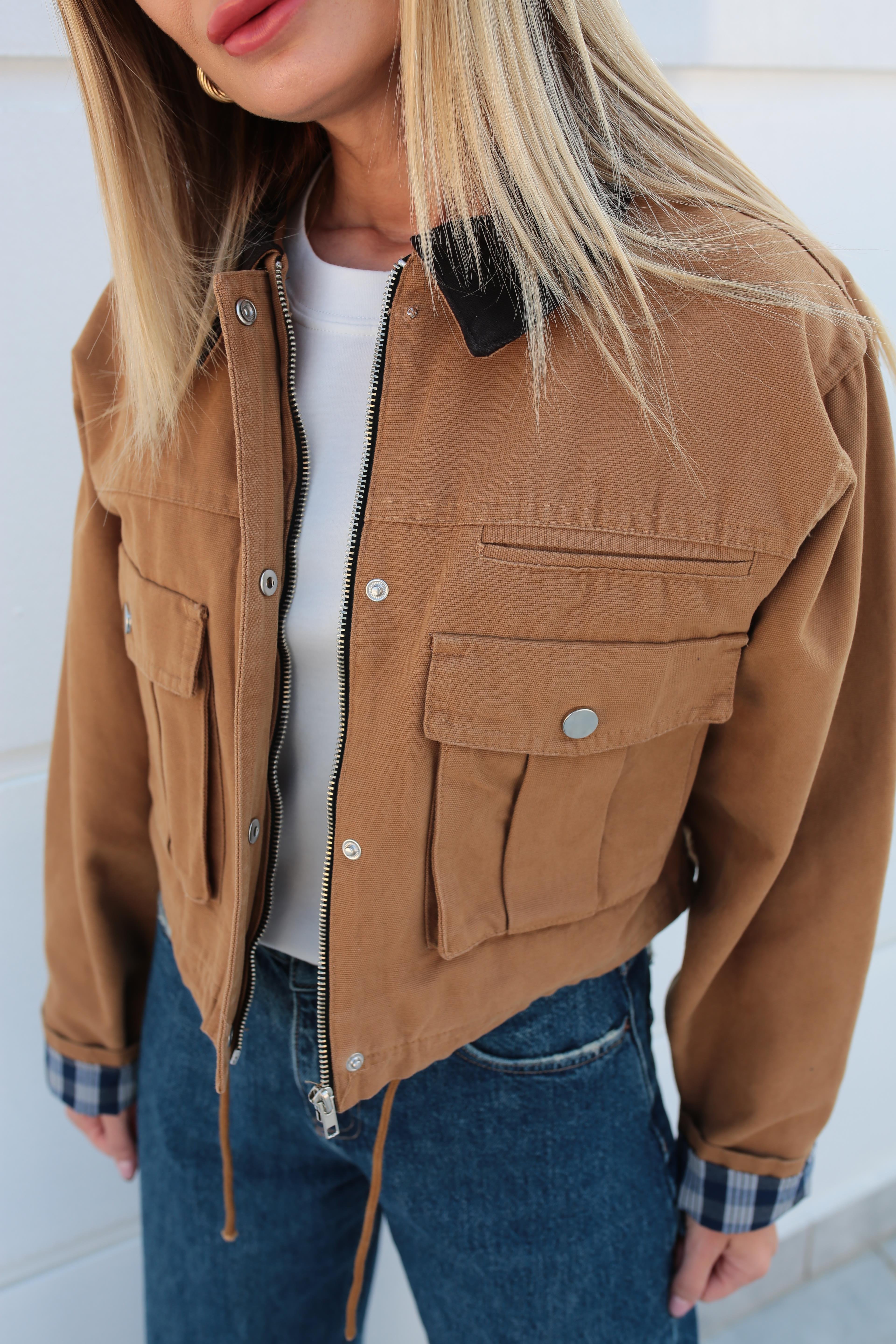 Hardal Torba Cepli Crop Ceket CEKET