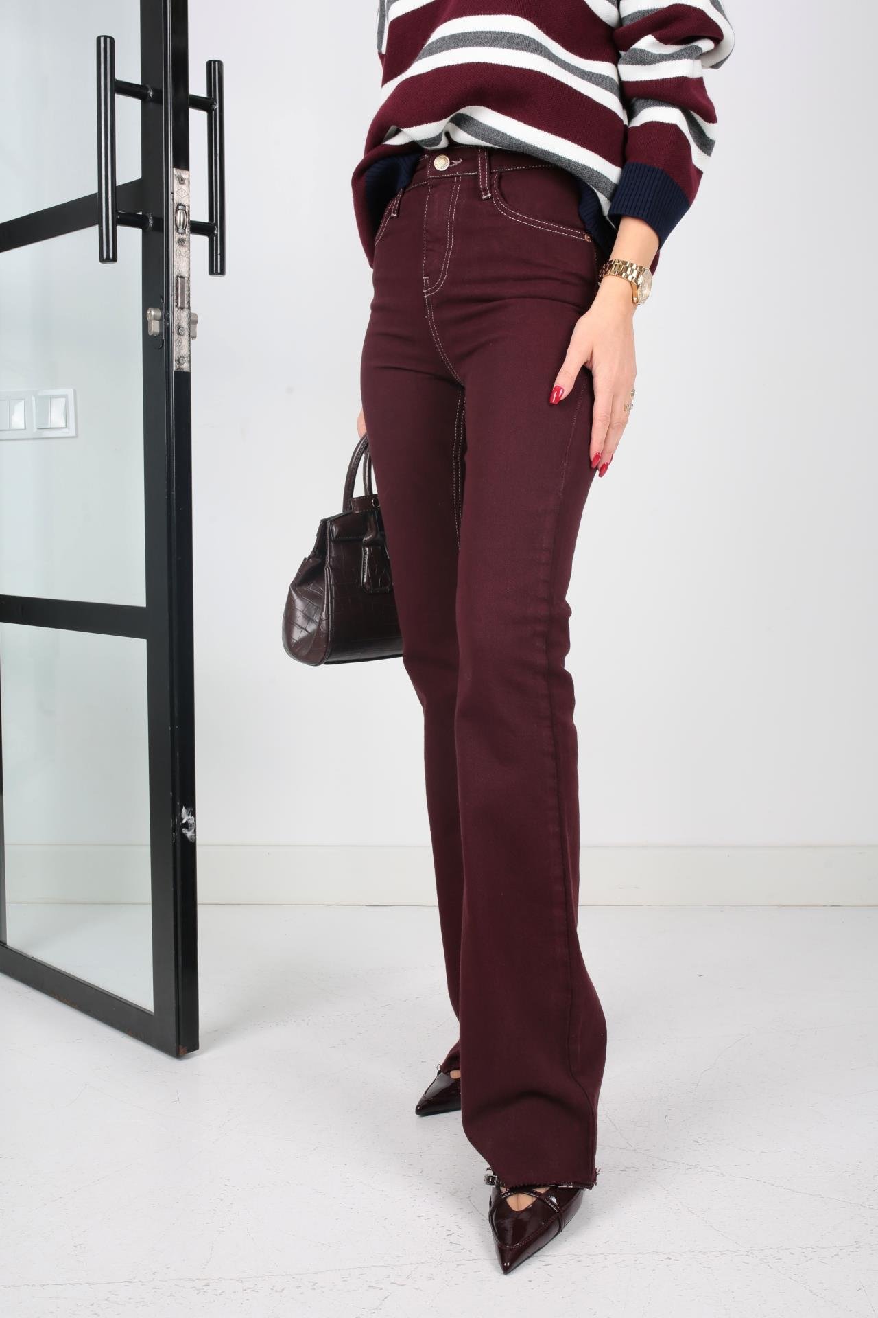 High Rise Bordo Flare Jean(1840) JEAN