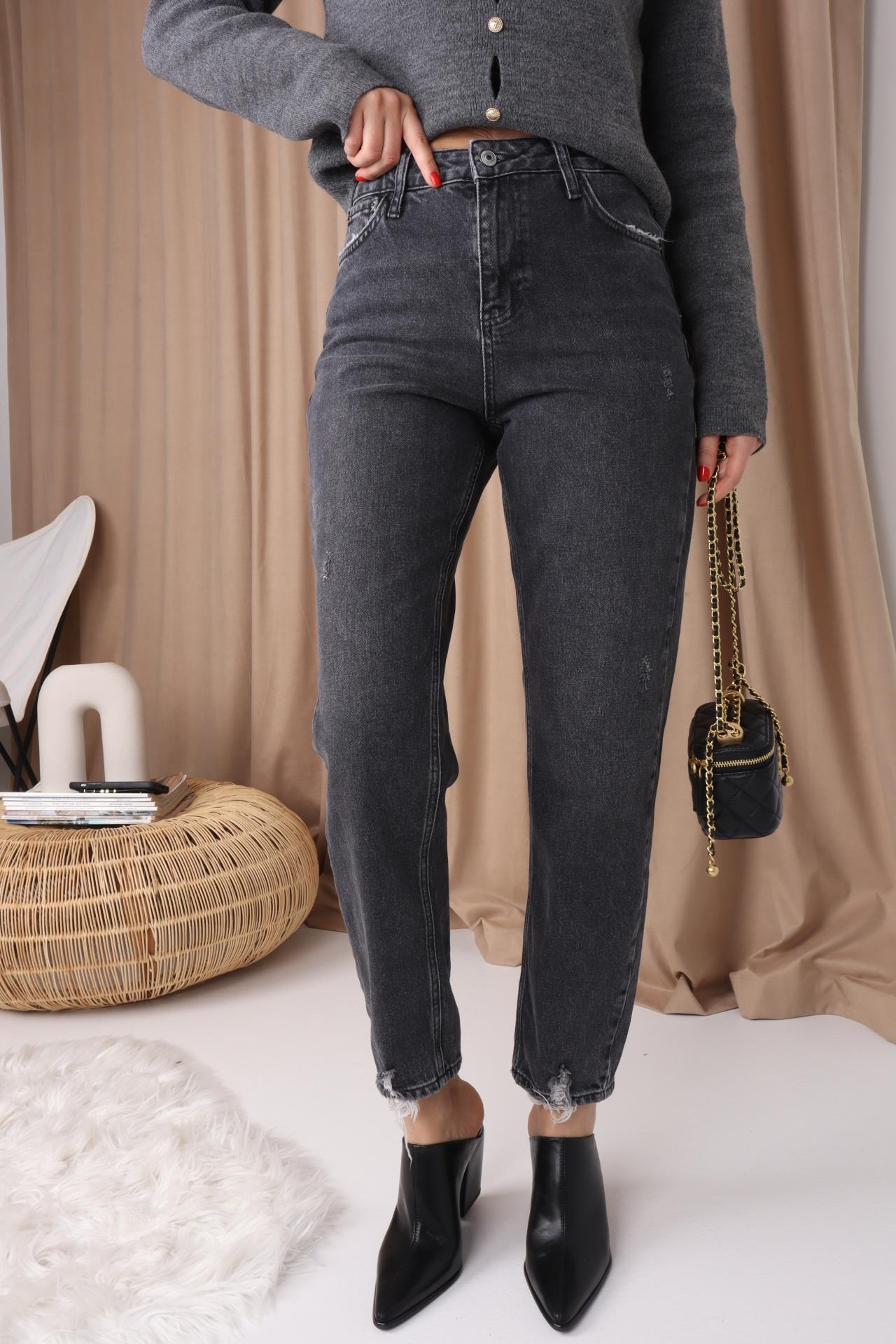 High Rise Füme Az Likralı Mom Jean JEAN