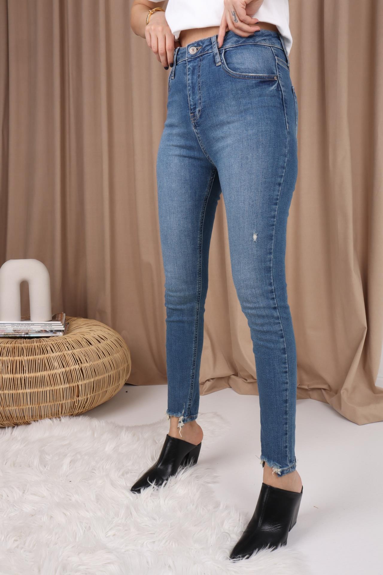 High Rise Paça Detay Full Likralı Skiny Jean JEAN