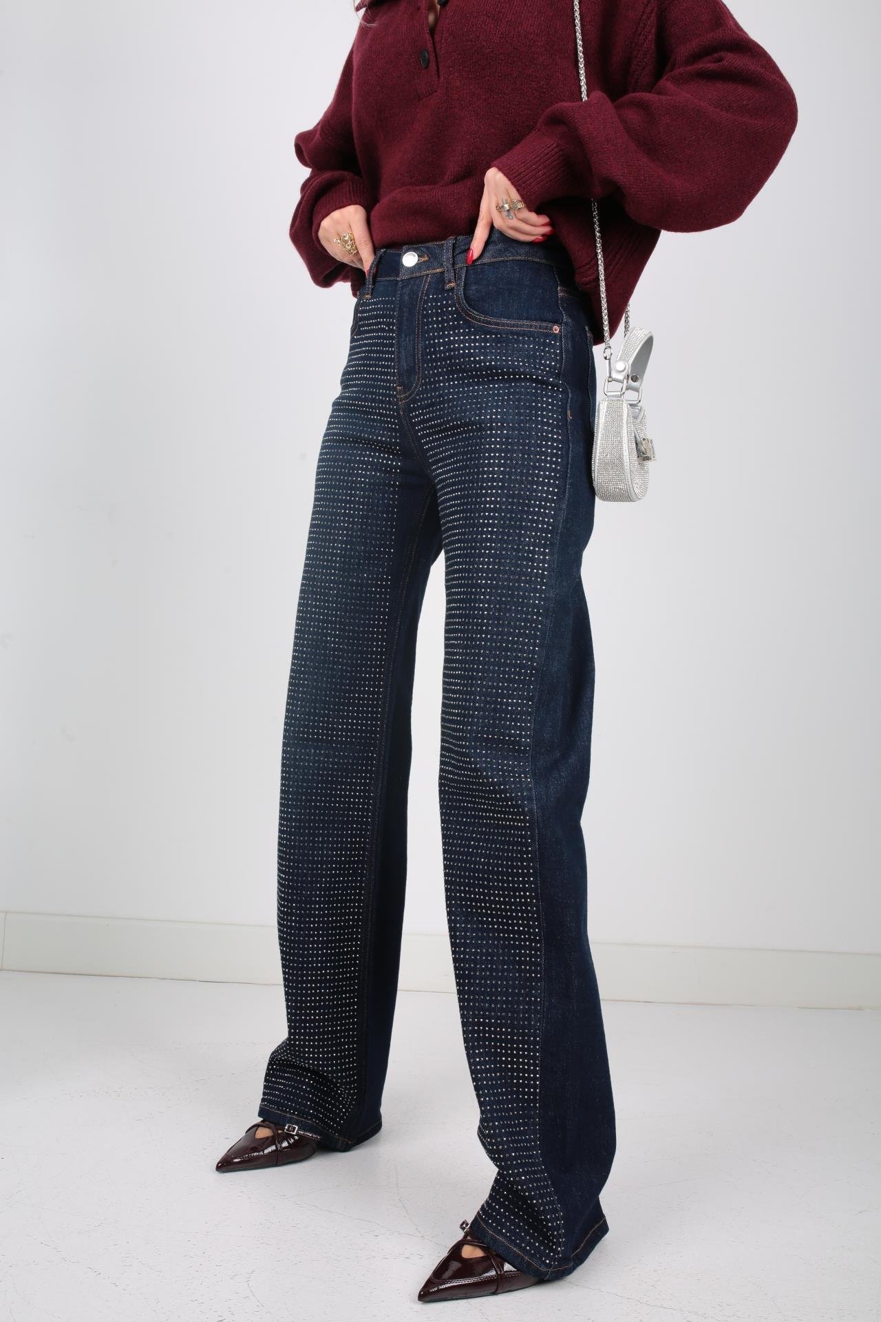 High Rise straıght Leg Taş İşli Jean(2003) JEAN