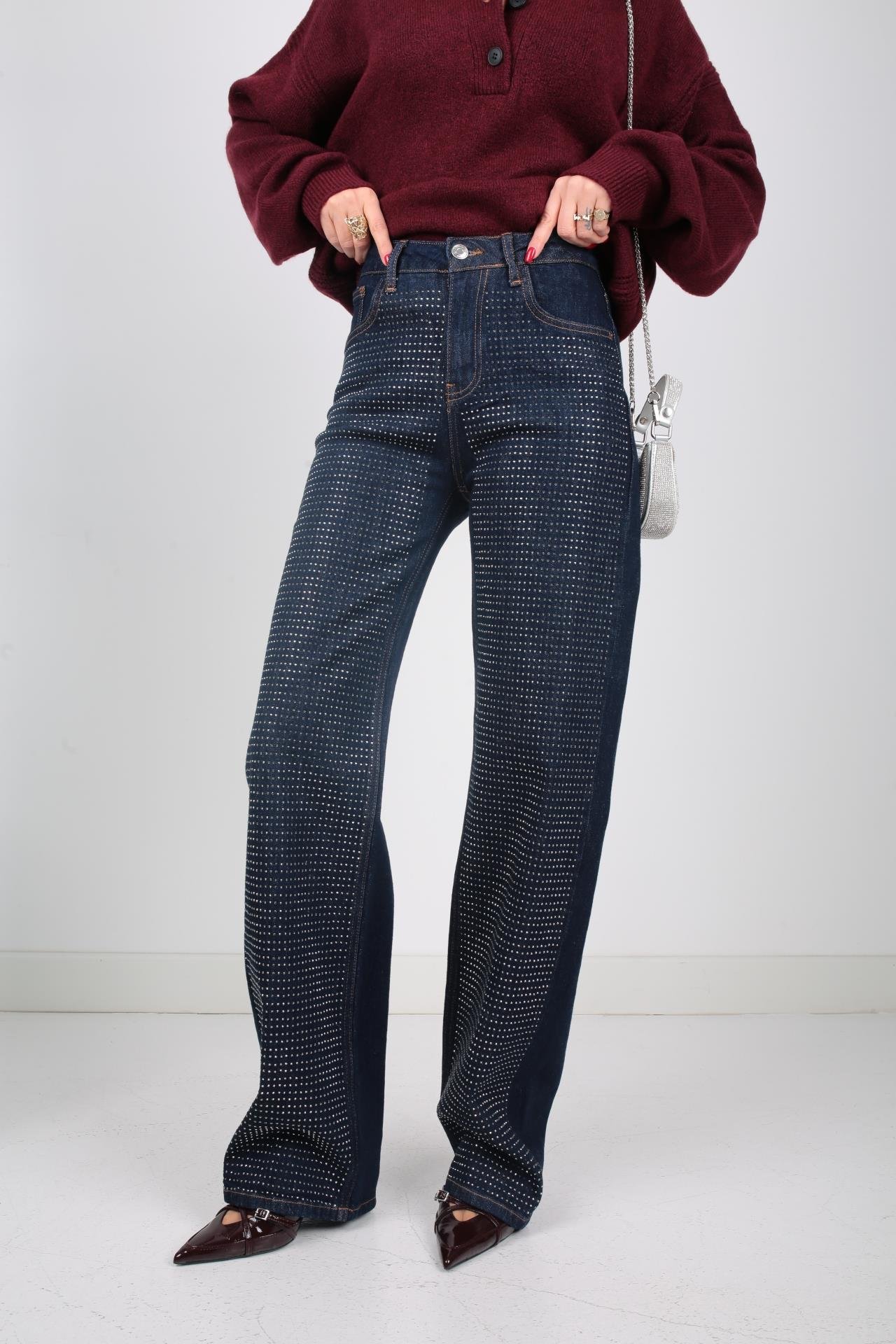 High Rise straıght Leg Taş İşli Jean(2003) JEAN