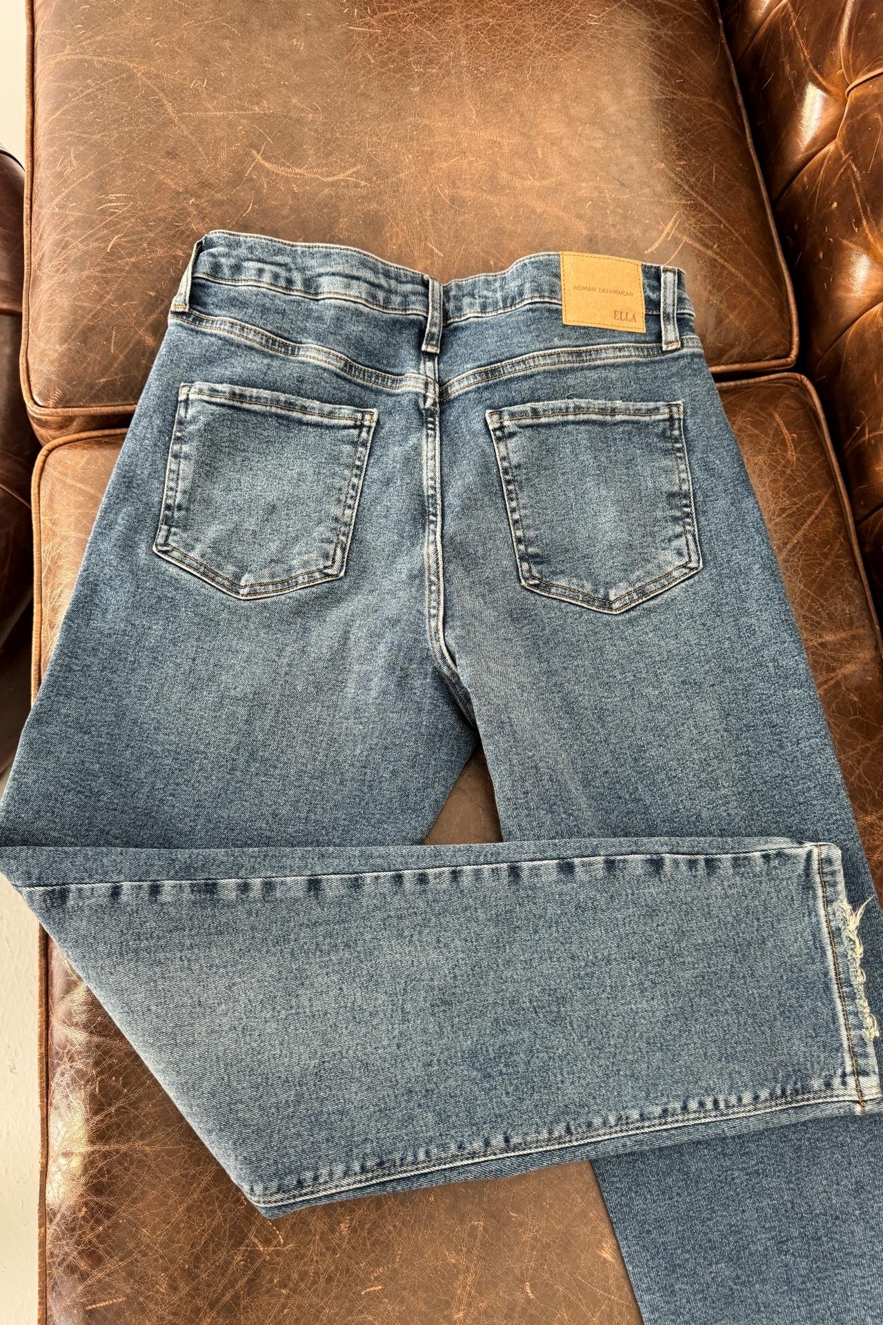 High Rise Tırnaklı Full Likralı Büyük Beden Jean JEAN