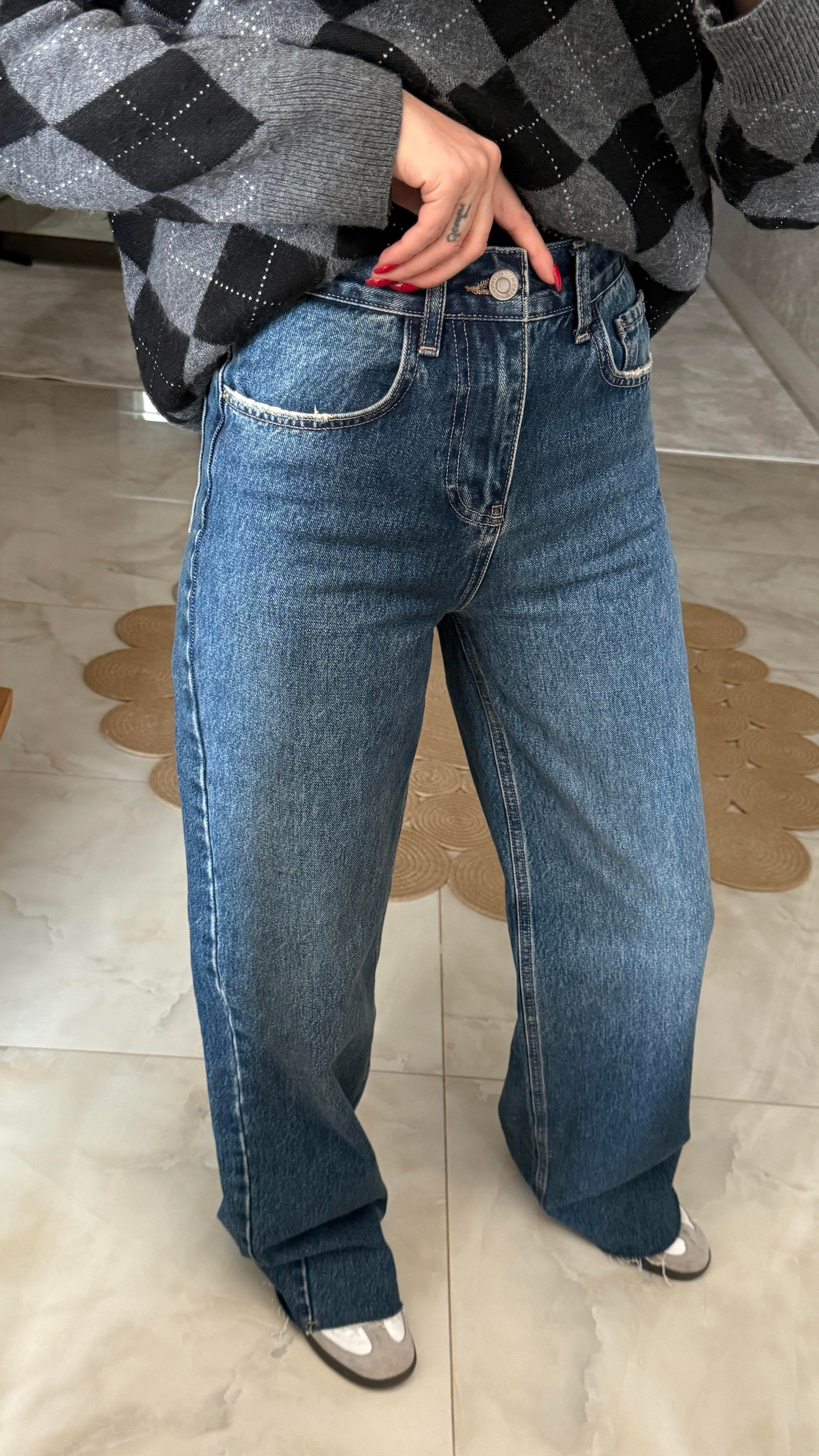 Hıgh Rise Wide Leg Full Length(1951-3)) JEAN