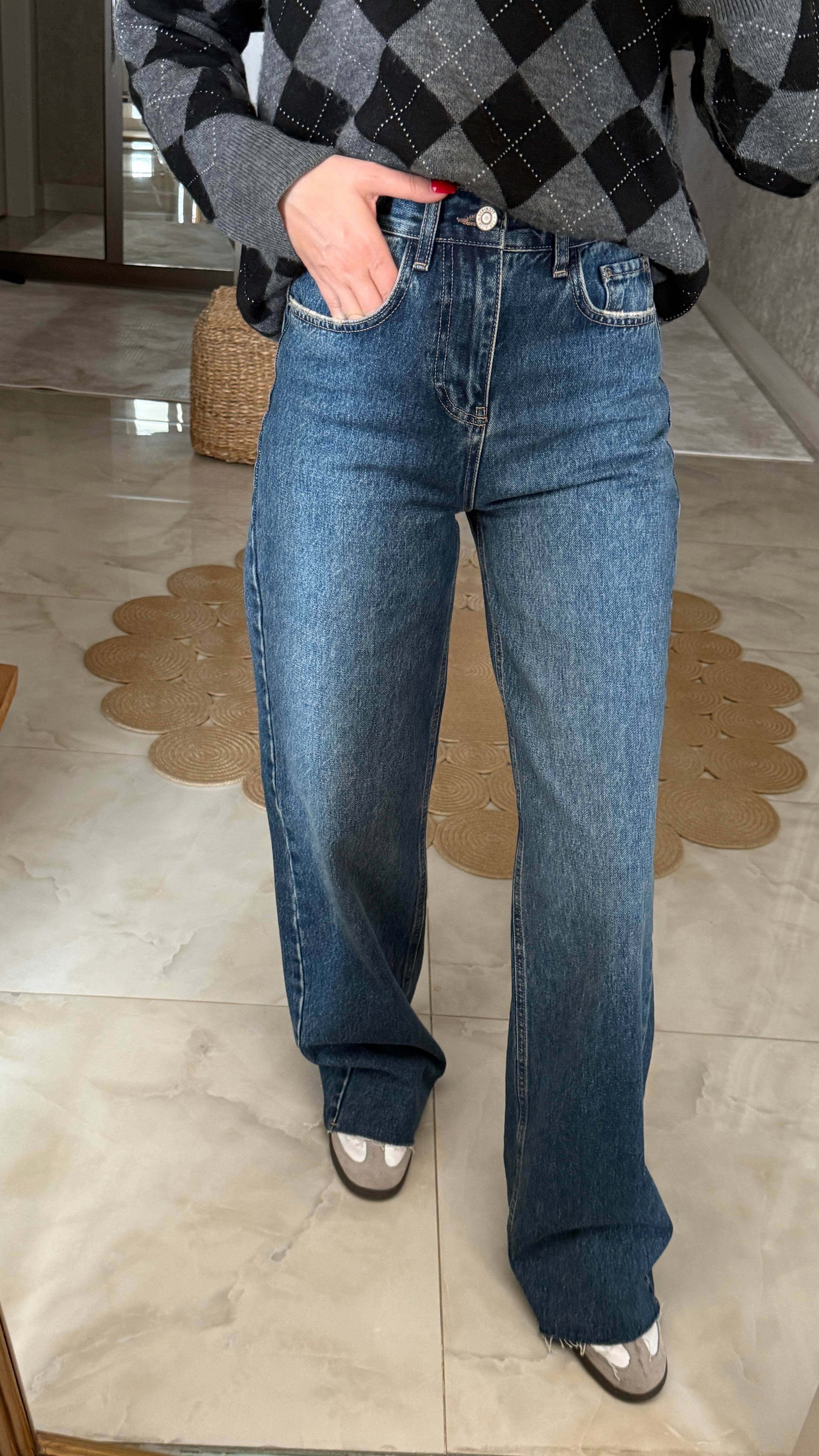 Hıgh Rise Wide Leg Full Length(1951-3)) JEAN