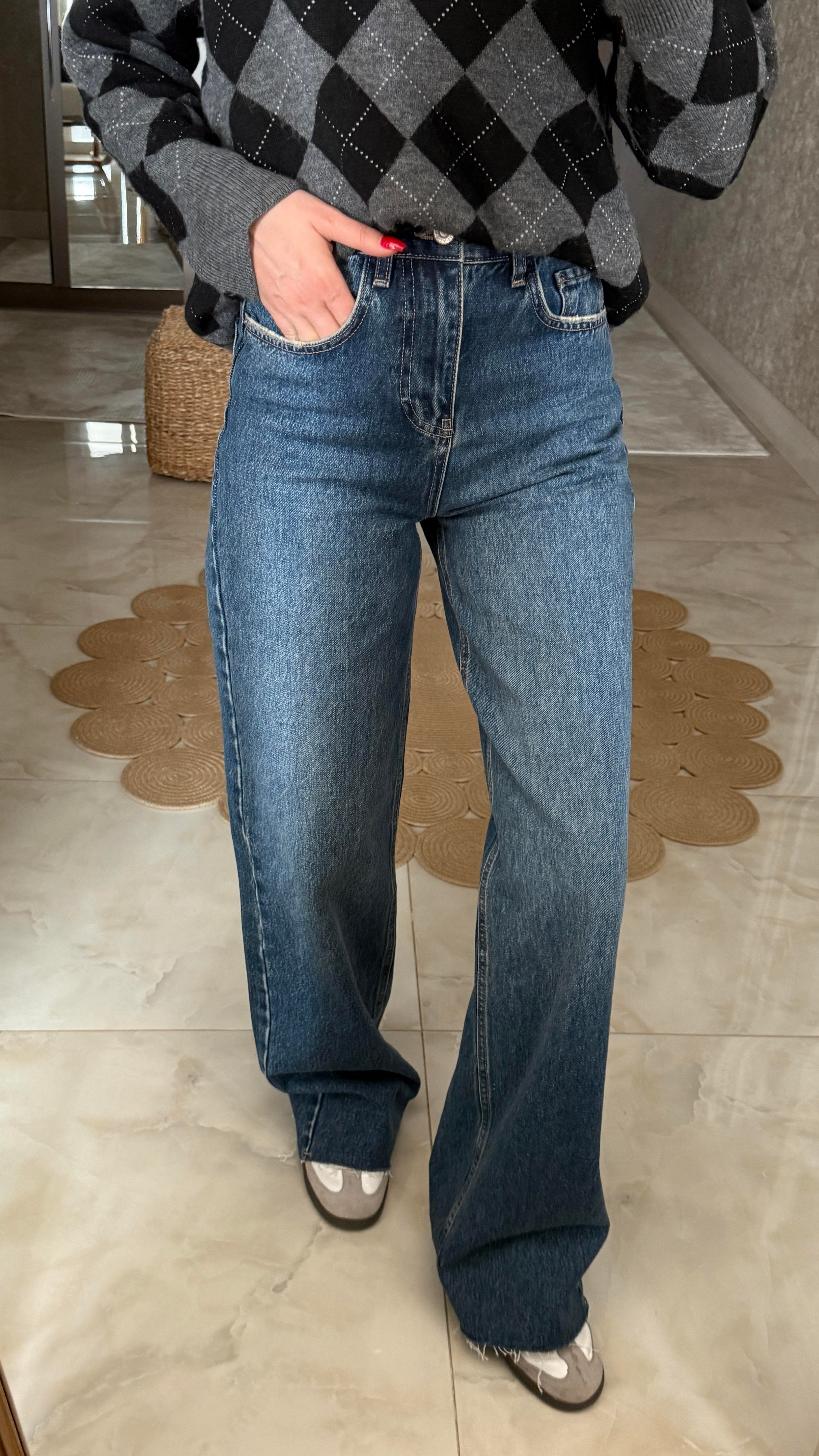 Hıgh Rise Wide Leg Full Length(1951-3)) JEAN