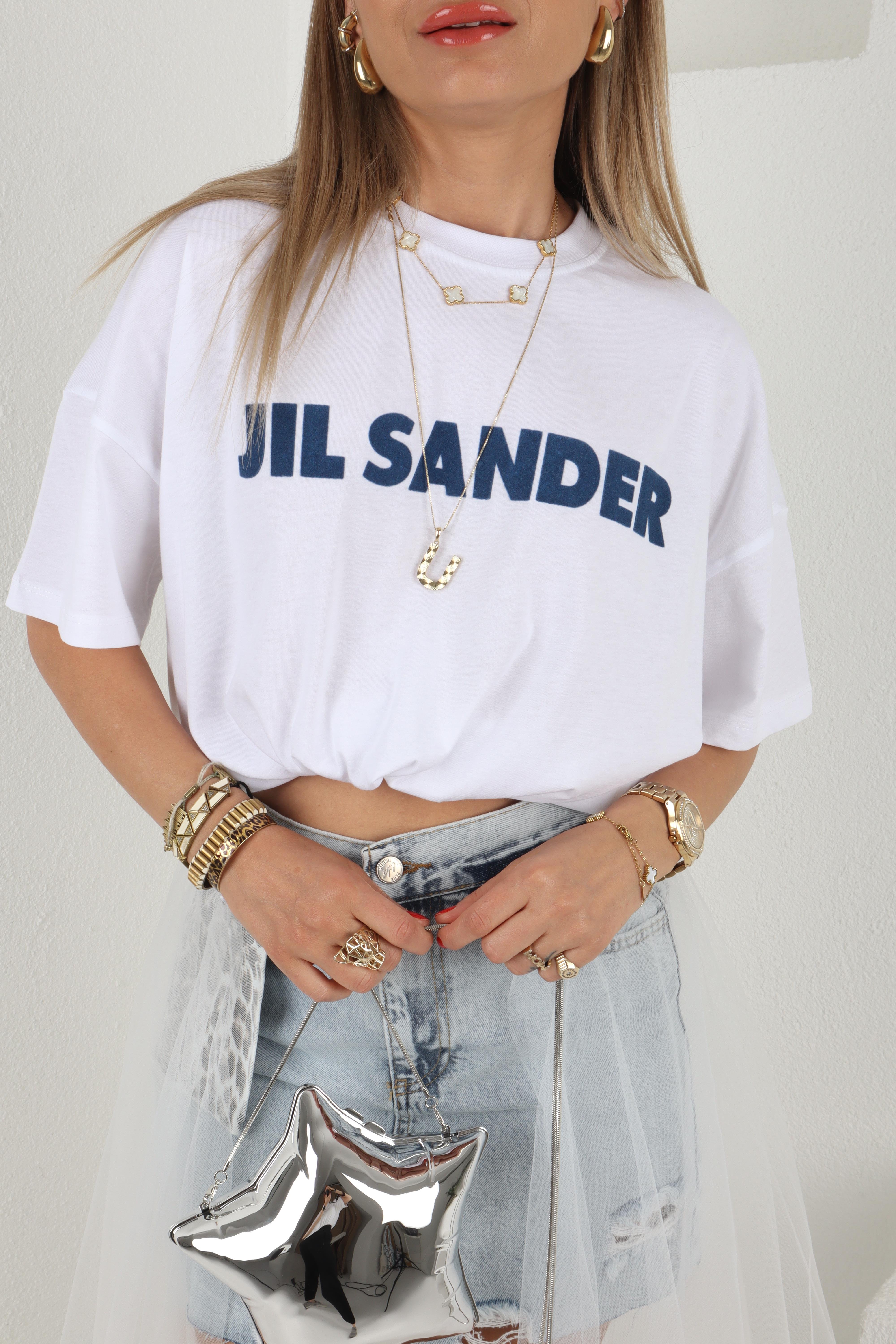 Jil Sander Baskılı BEyaz Tshirt T-SHİRT
