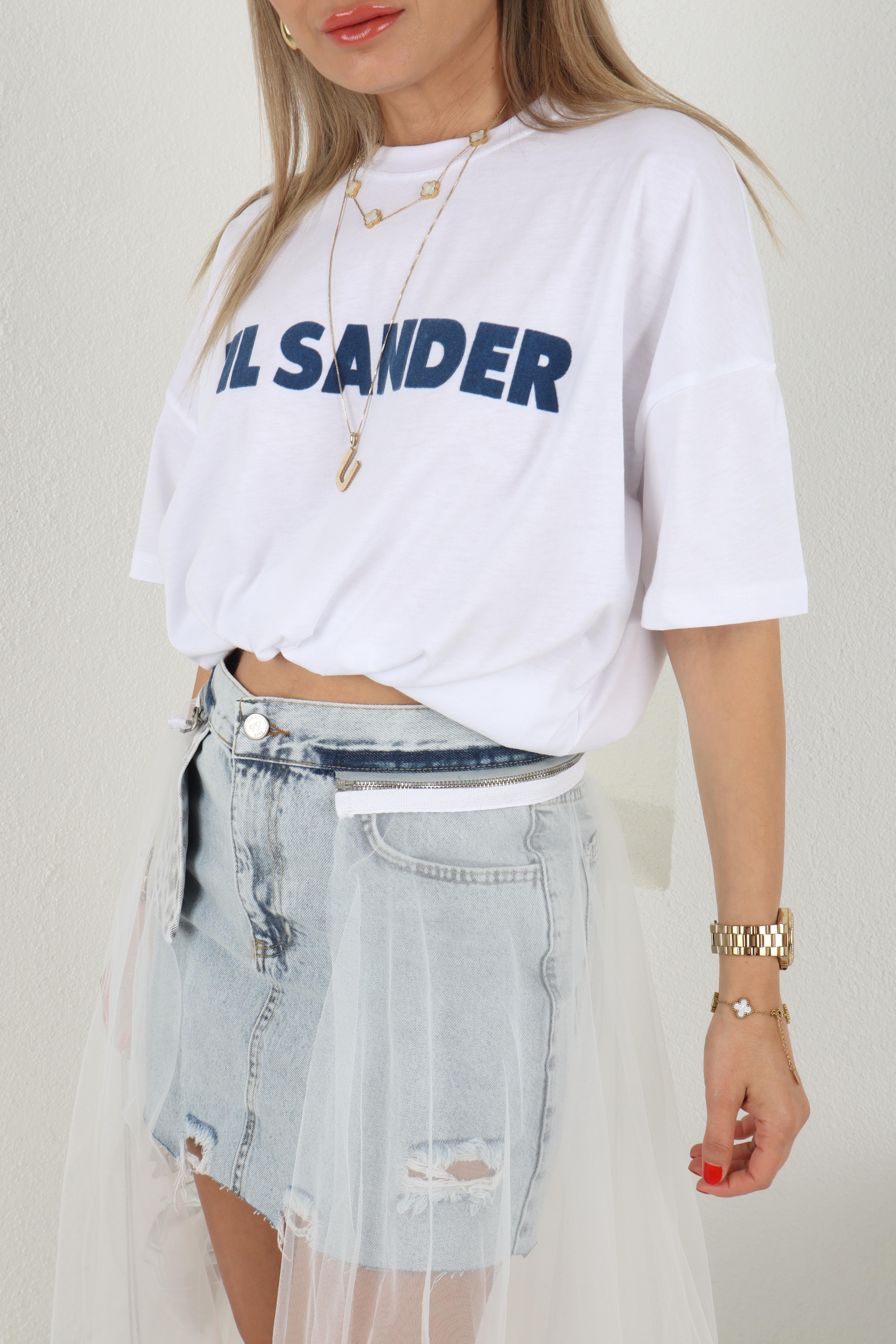 Jil Sander Baskılı BEyaz Tshirt T-SHİRT