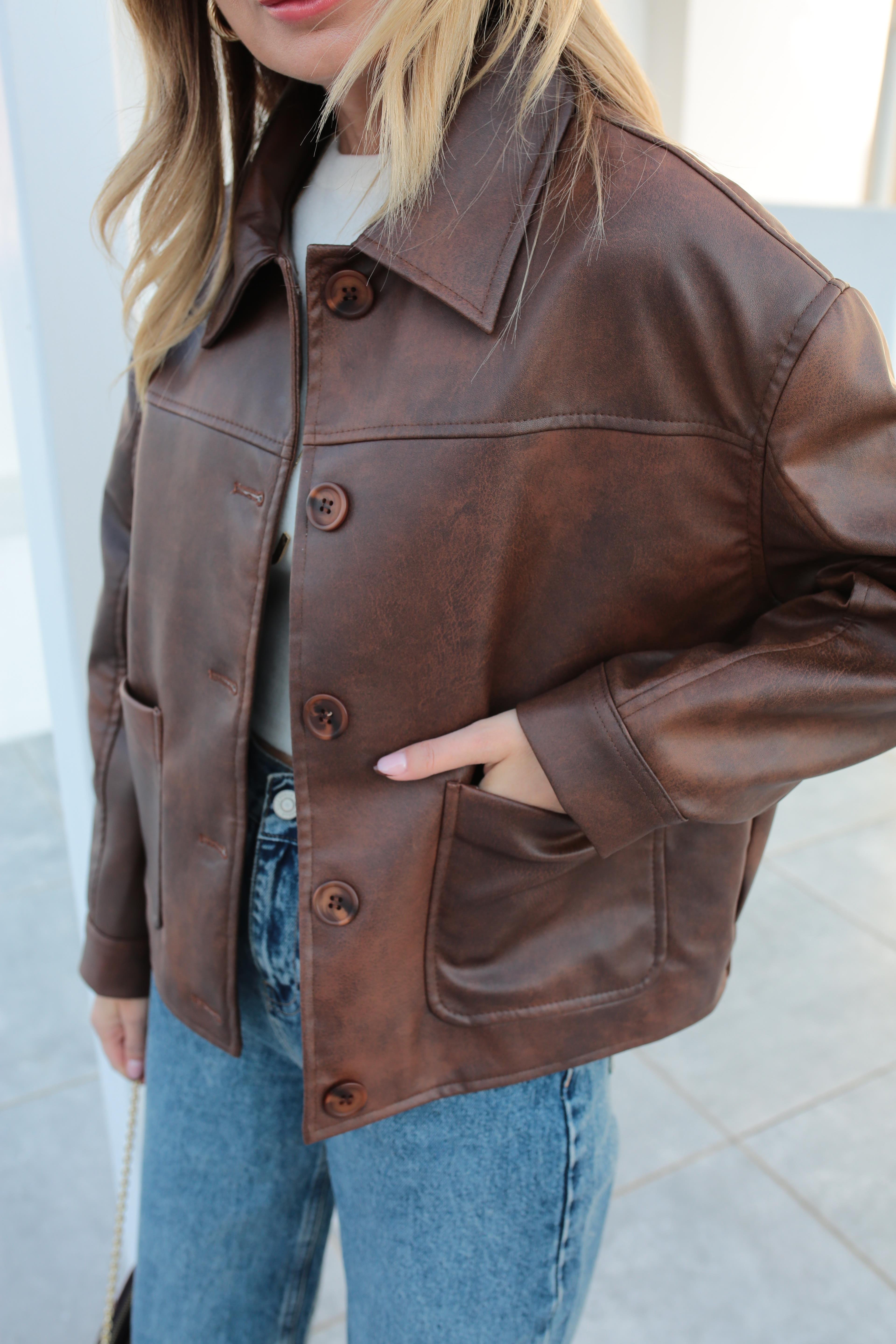 Kahve Bamber Deri Ceket CEKET