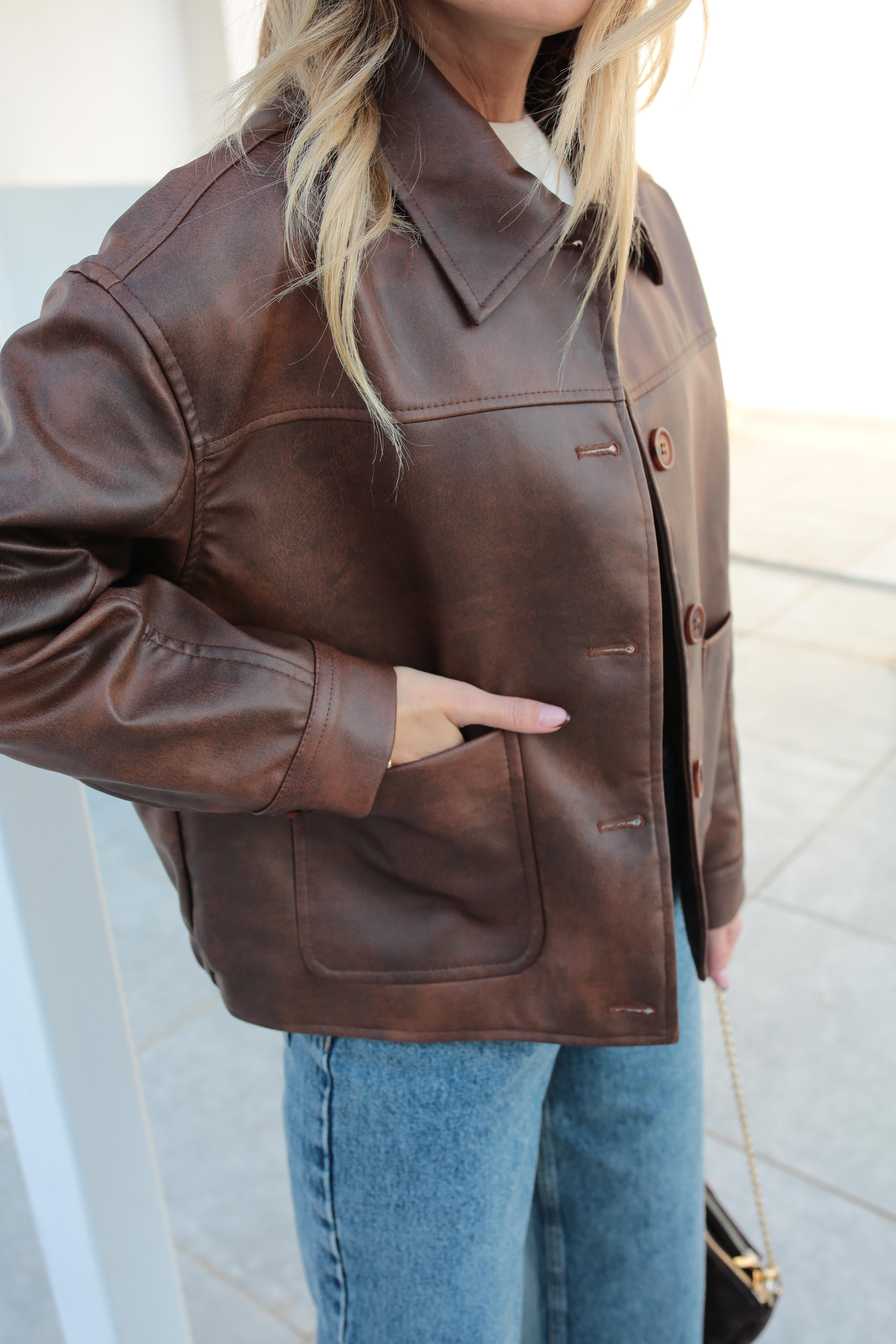 Kahve Bamber Deri Ceket CEKET