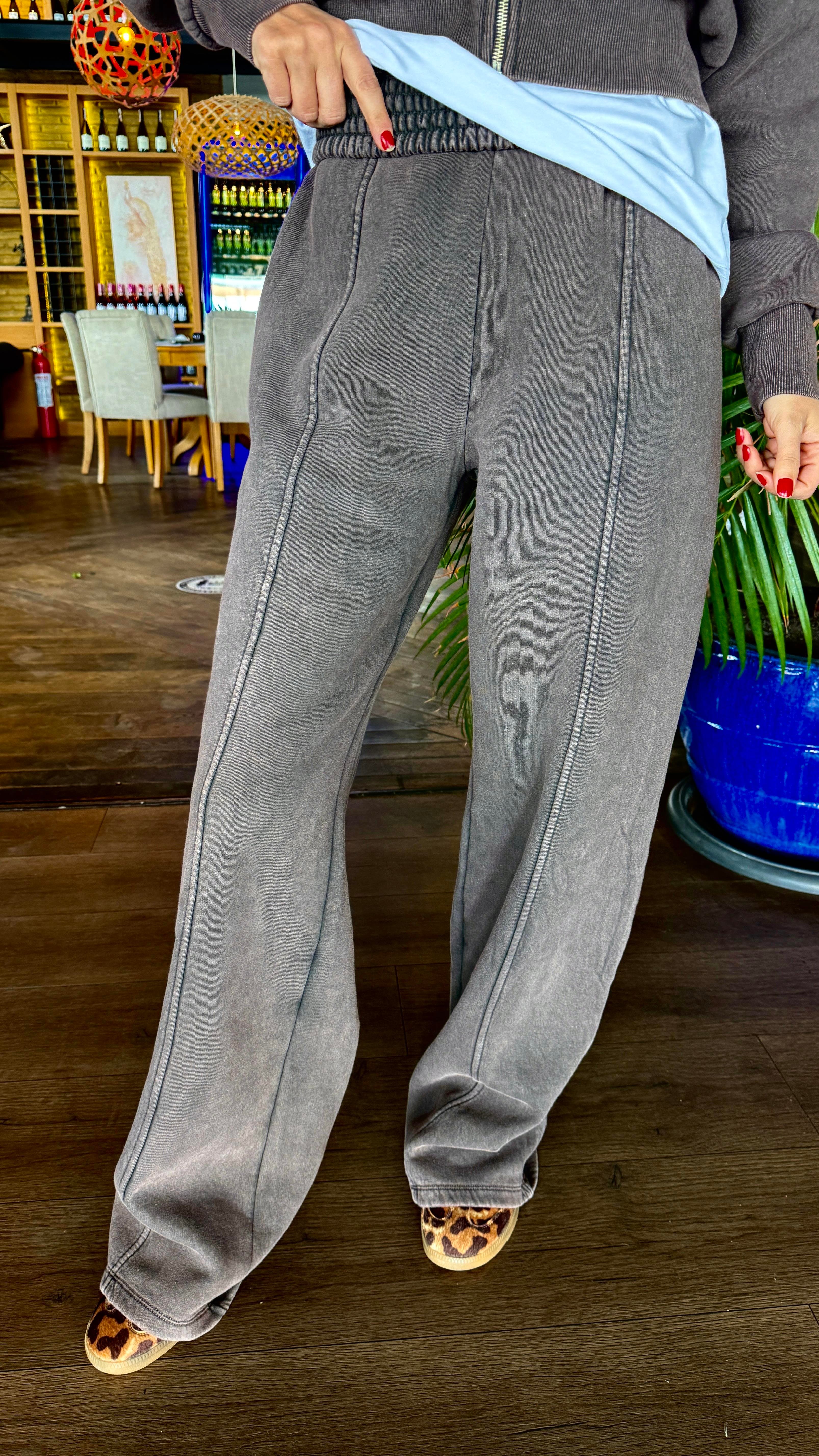 Kahve Yıkamalı Kapişonlu Eşofman Takımı SPOR TAKIMLAR