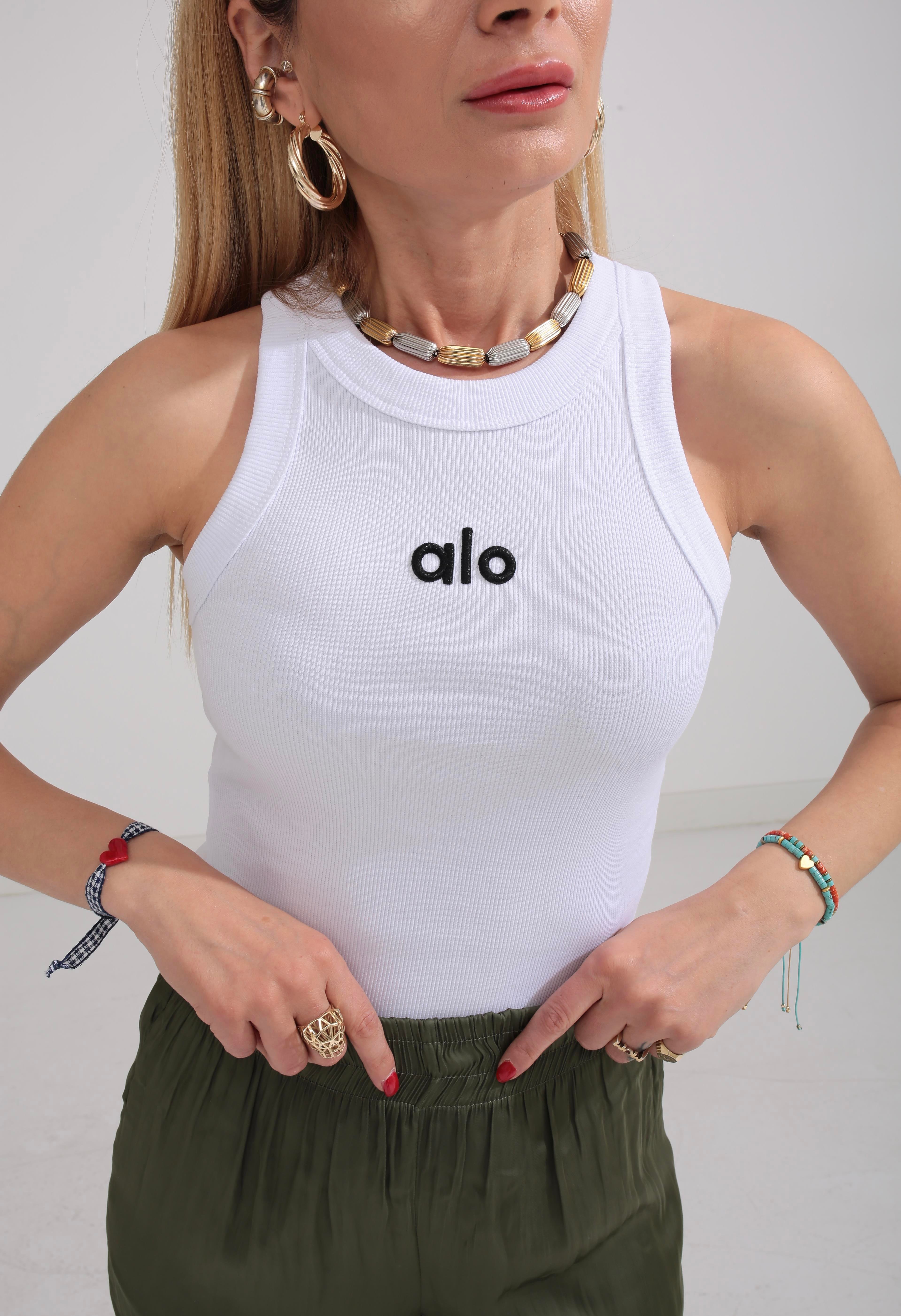 Kalın Biye Yazı Nakışlı Beyaz Fitilli Atlet ATLET | NO33