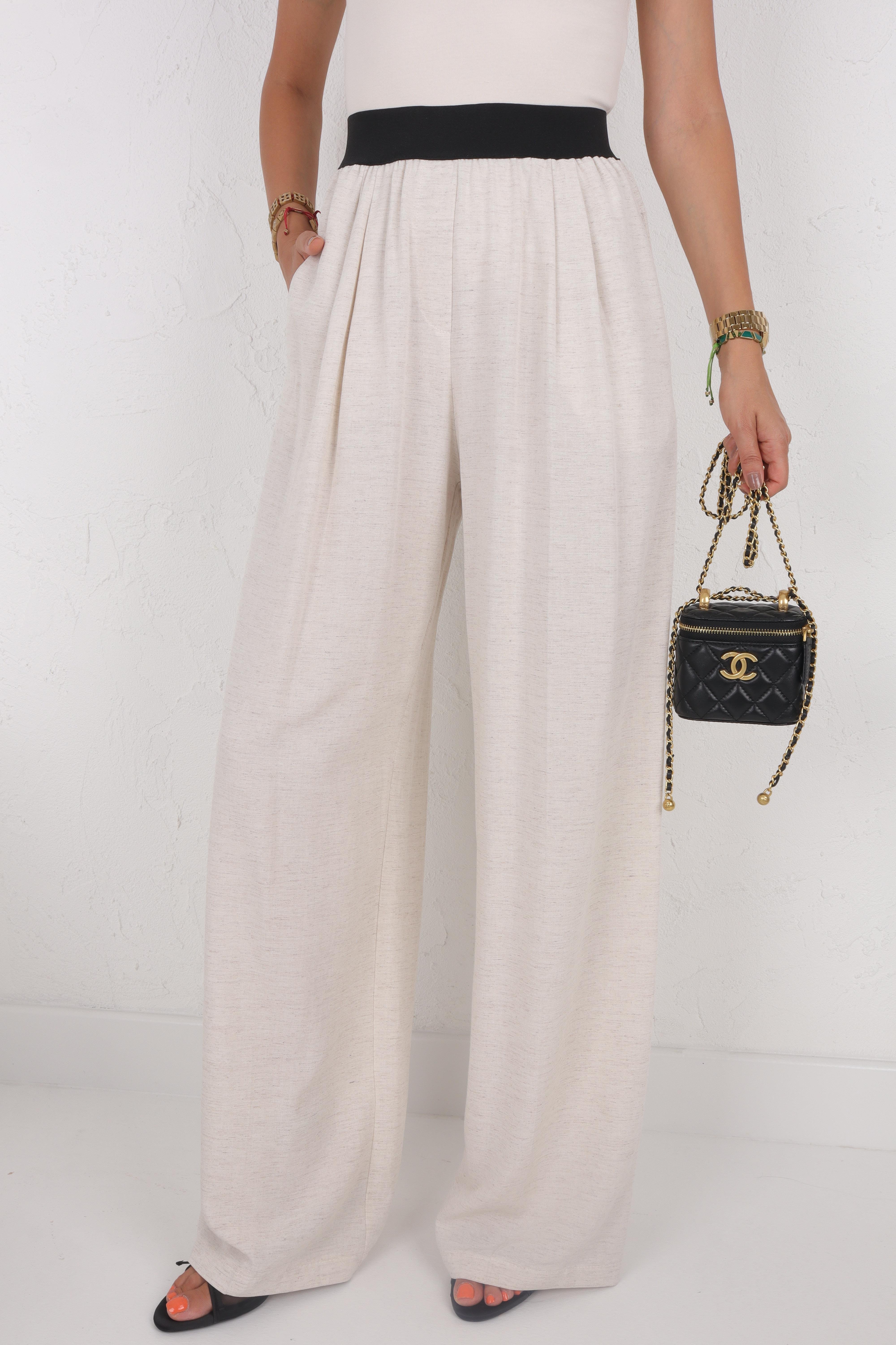 Kalın Lastikli Taş Bol Pantolon PANTOLON