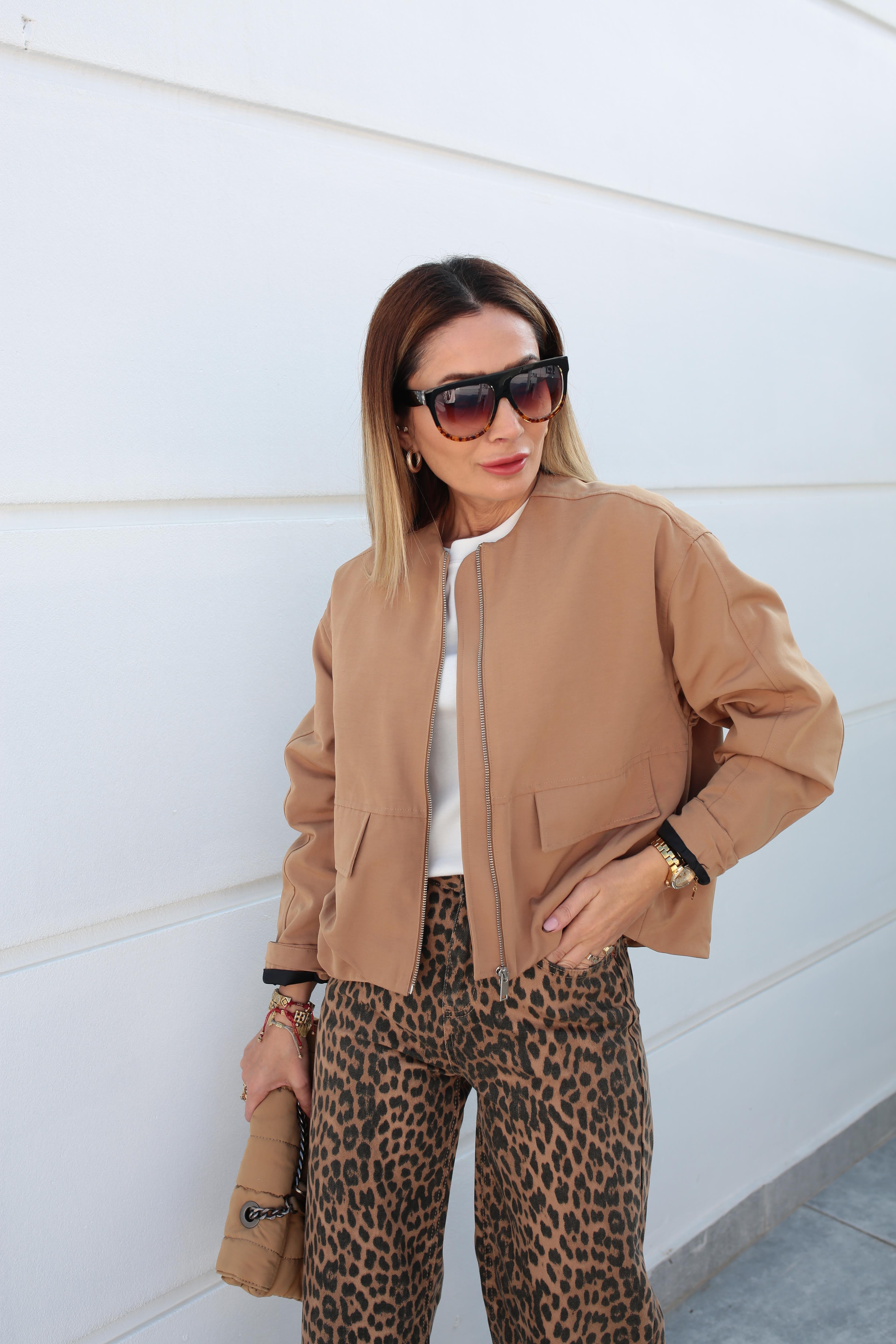 Kapak Cepli Pileli Camel Bomber Ceket CEKET