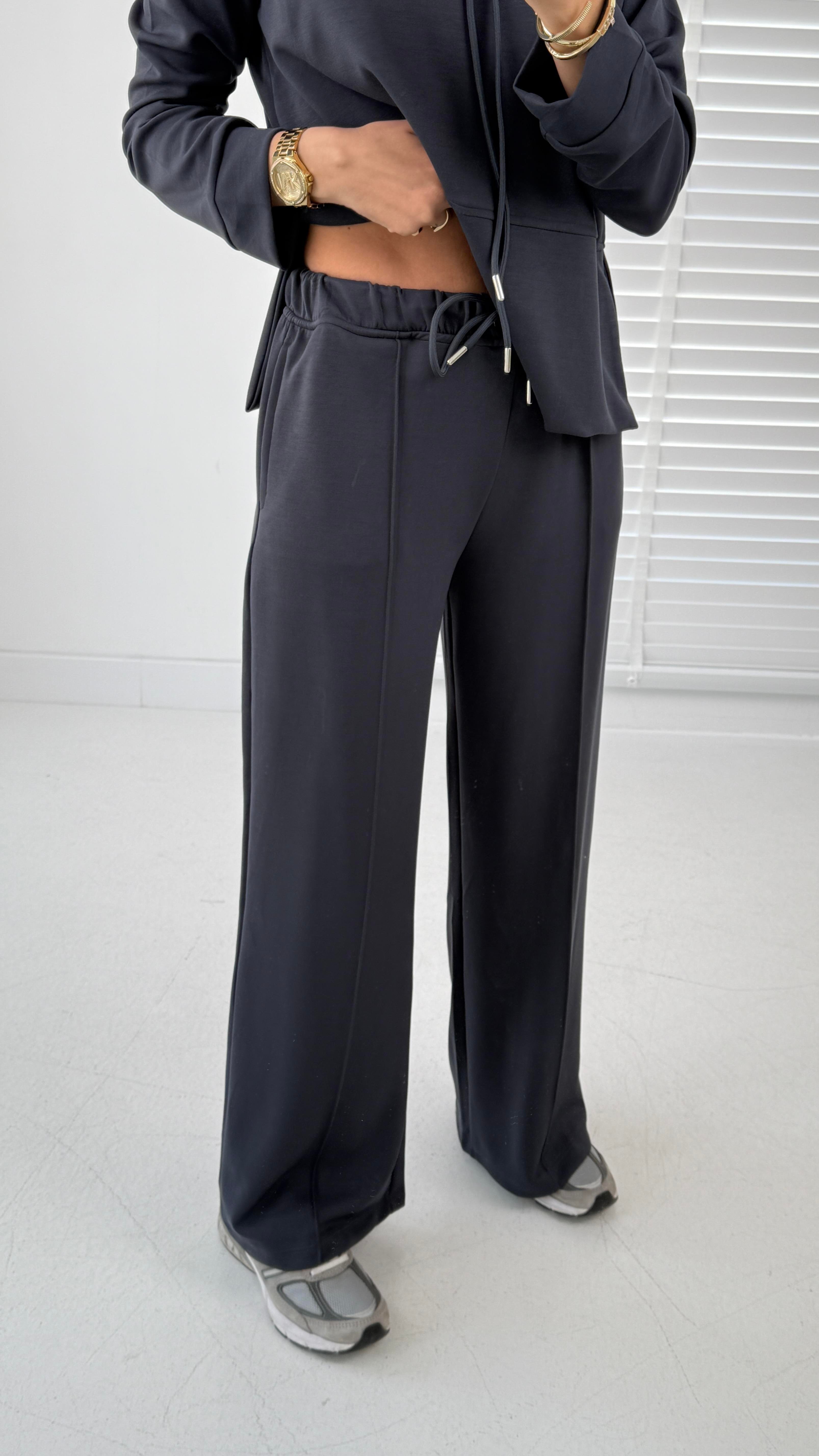 Kapüşonlu Modal Füme Eşofman Takımı SPOR TAKIMLAR