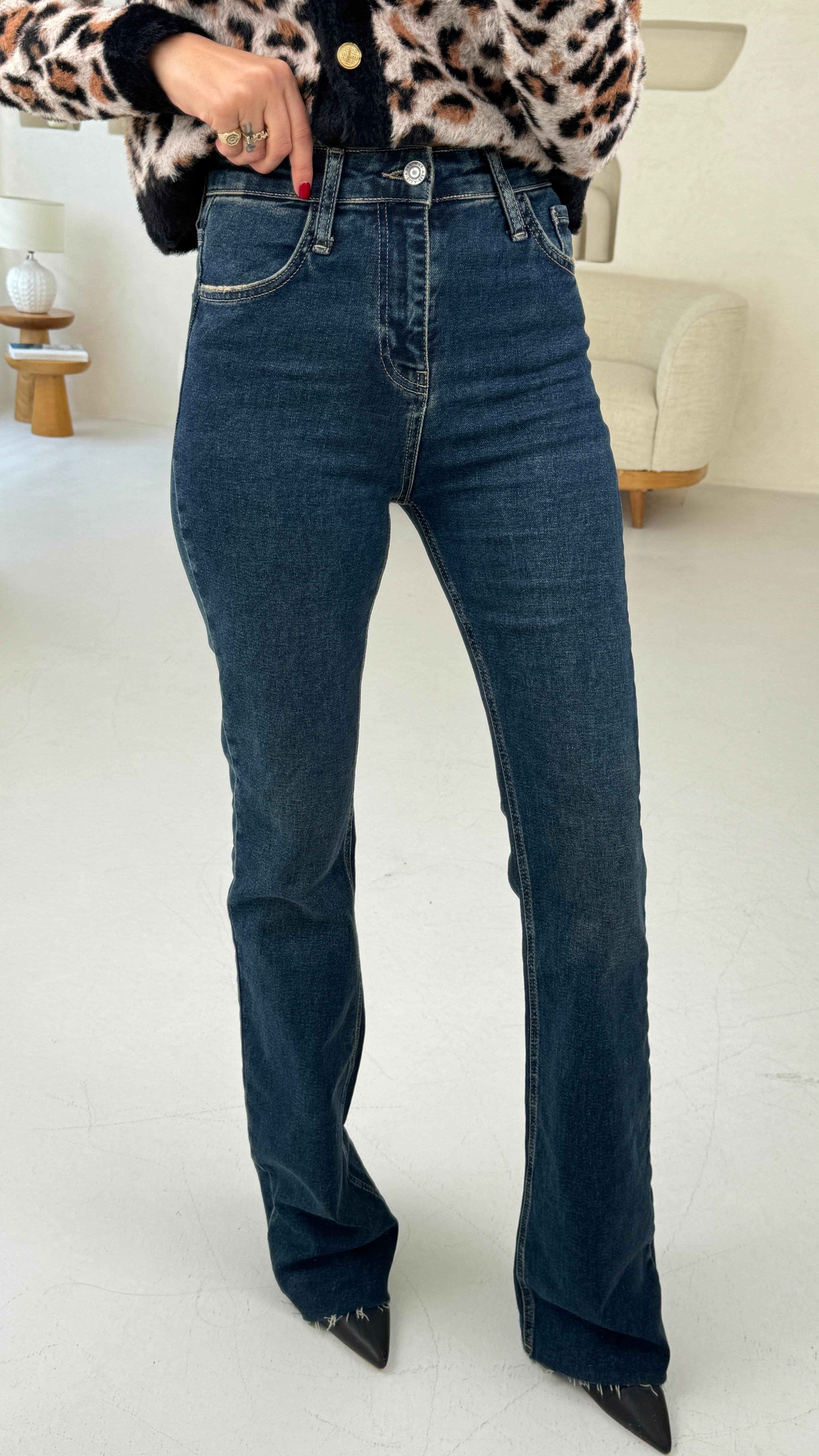 Koyu Mavi Likralı Flare Jean(1870-2) JEAN